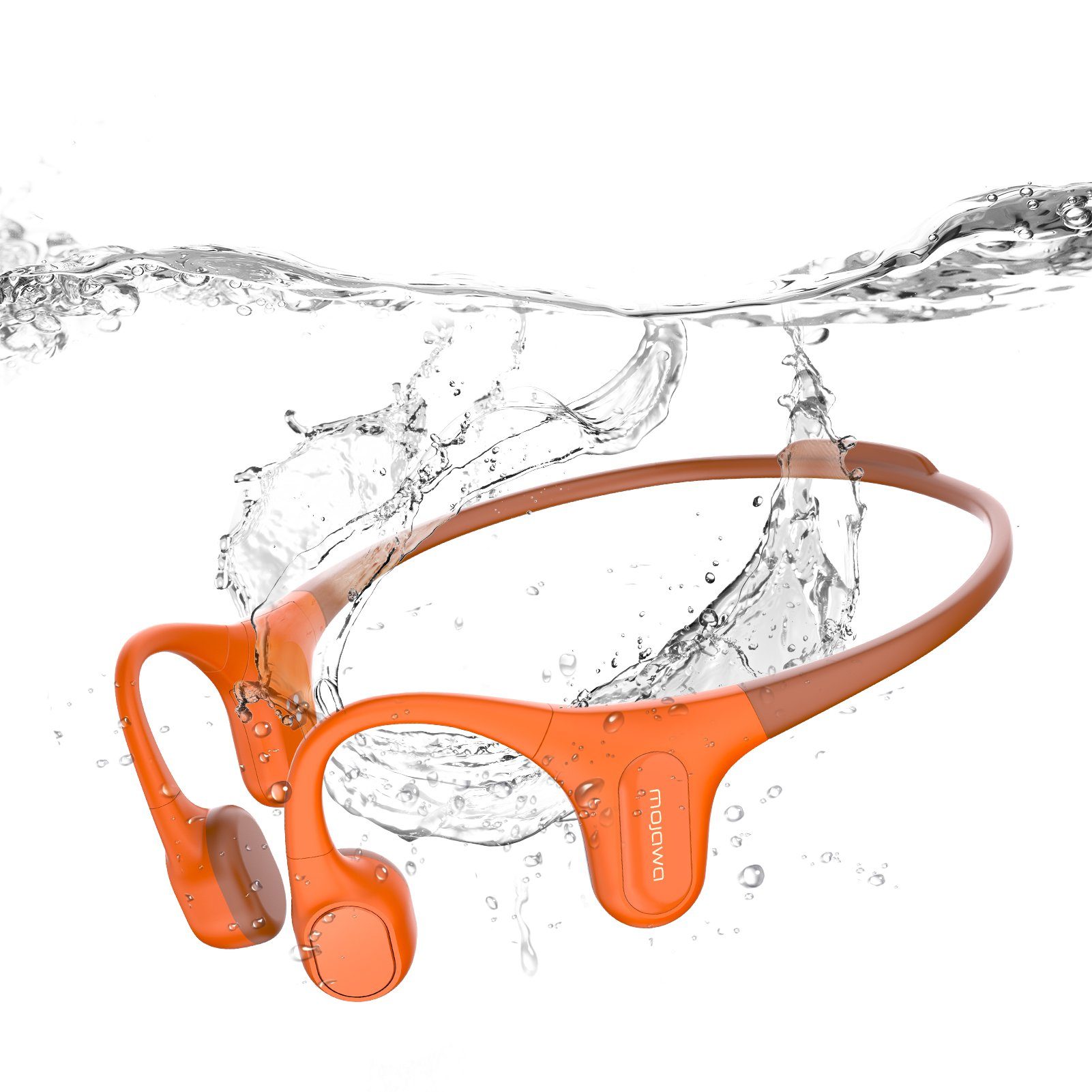 Ulife MOJAWA- Run Plus Knochenschall-Kopfhörer, Wasserdicht nach IP68 Bluetooth-Kopfhörer (Bluetooth, 32 GB MP3-Speicher, mit Mikrofon) Orange | Kopfhörer