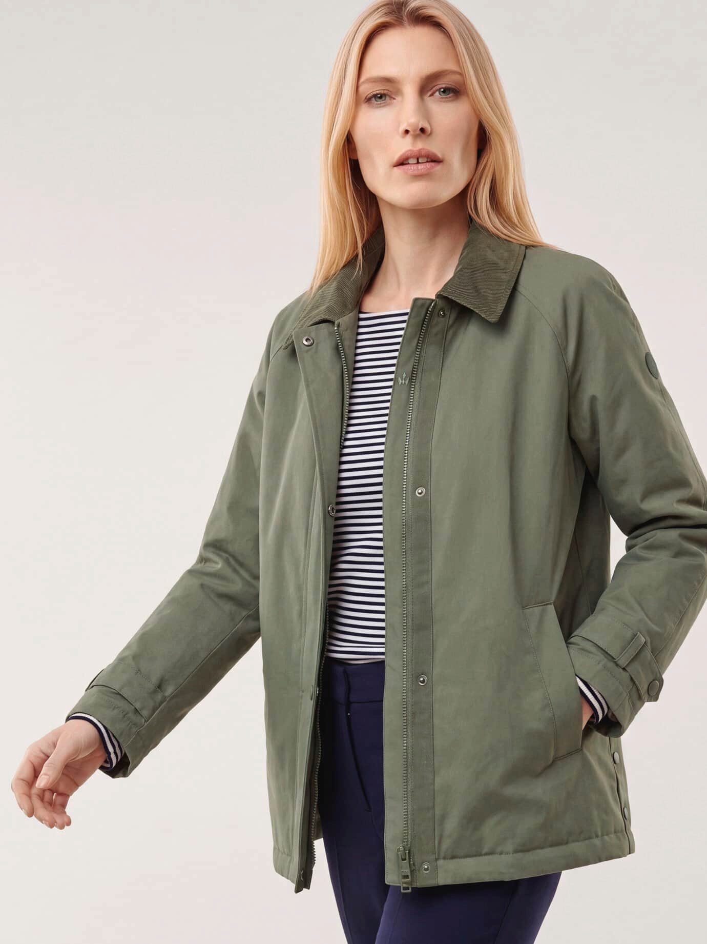 Walbusch Funktionsjacke Damen Jacke aus Baumwollmischung mit Cord, sportlich, wasserabweisend