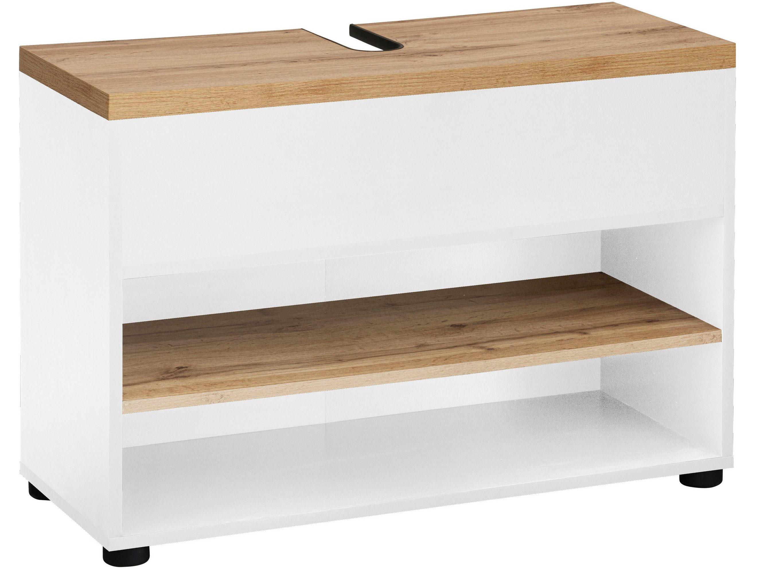 loft24 Waschbeckenunterschrank Robin Badezimmer Unterschrank, 1 Klapptür, Push-to-Open, Breite 80 cm