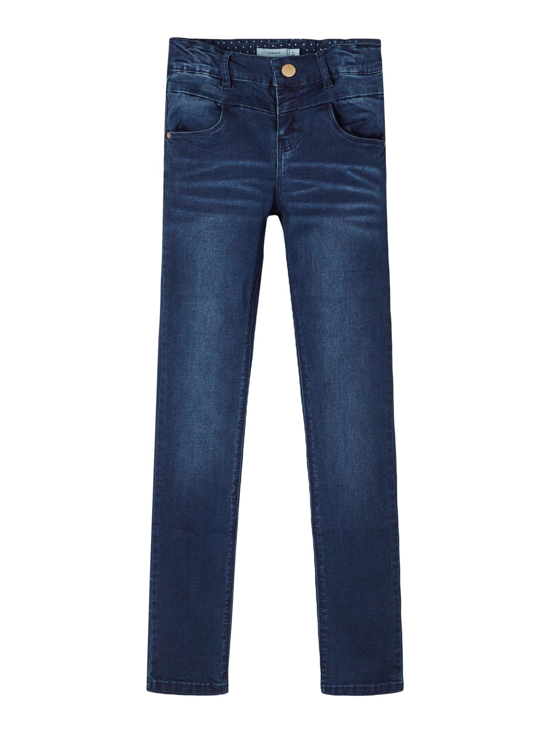 denim dark blue DNMTRILLAS It Skinny-fit-Jeans PANT NKFPOLLY Name