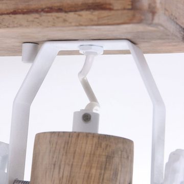 Steinhauer LIGHTING LED Deckenleuchte, Leuchtmittel nicht inklusive, VINTAGE Decken Lampe Ess Zimmer Strahler Holz Beleuchtung schwenkbar