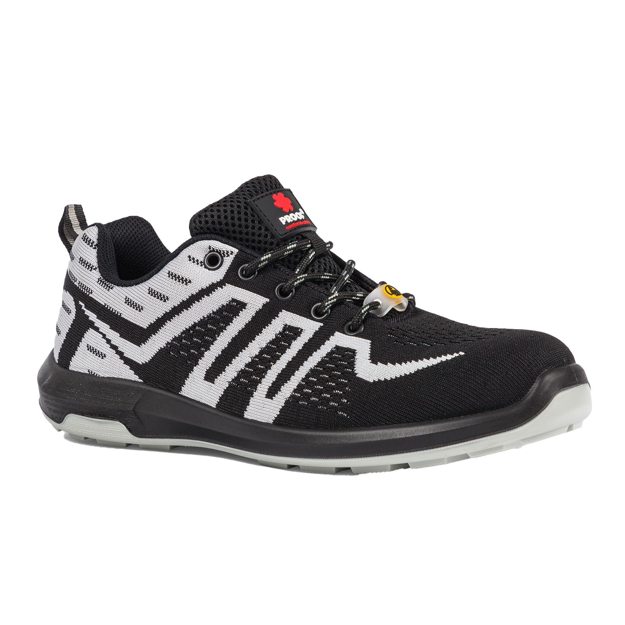 PROOF comfort & safety Sicherheitsschuhe KAPS5 S1 ESD SRC Arbeitsschuhe Stahlkappe Arbeitsschuh (Hoher Tragekomfort – dank der Verwendung leichter Materialien bieten die Schuhe eine hervorragende Atmungsaktivität und eine perfekte Passform., Modernes Design–Stilvolle Aussehen, funktional, ästhetisch) leichte Berufsschuhe für Damen und Herren