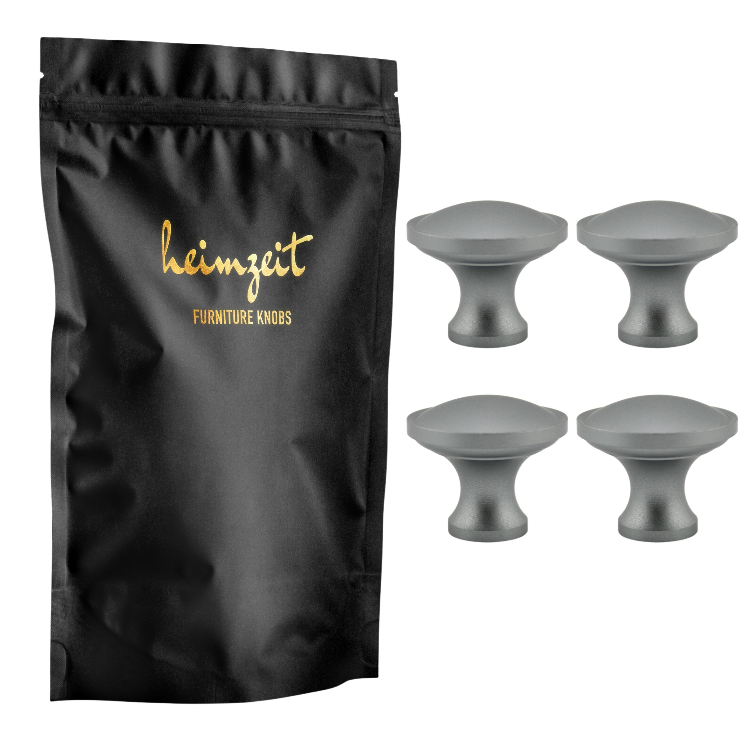 heimzeit Möbelgriff heimzeit Möbelknöpfe Rund groß (Set, 4-St), für Schubladen, Türen und Kommoden, inkl. Schraube