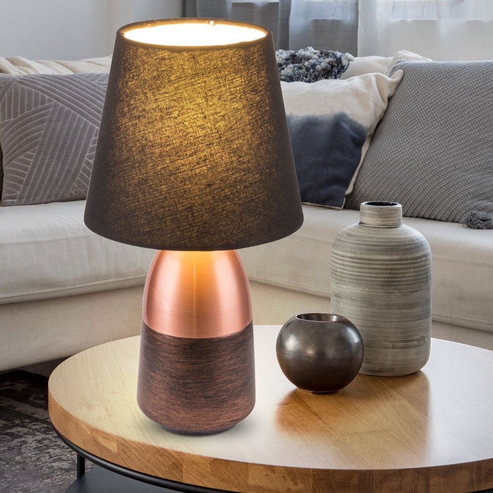 Graue Wohn Schlaf Zimmer Beleuchtung Stoff Nacht Tisch Lampen Leuchten modern