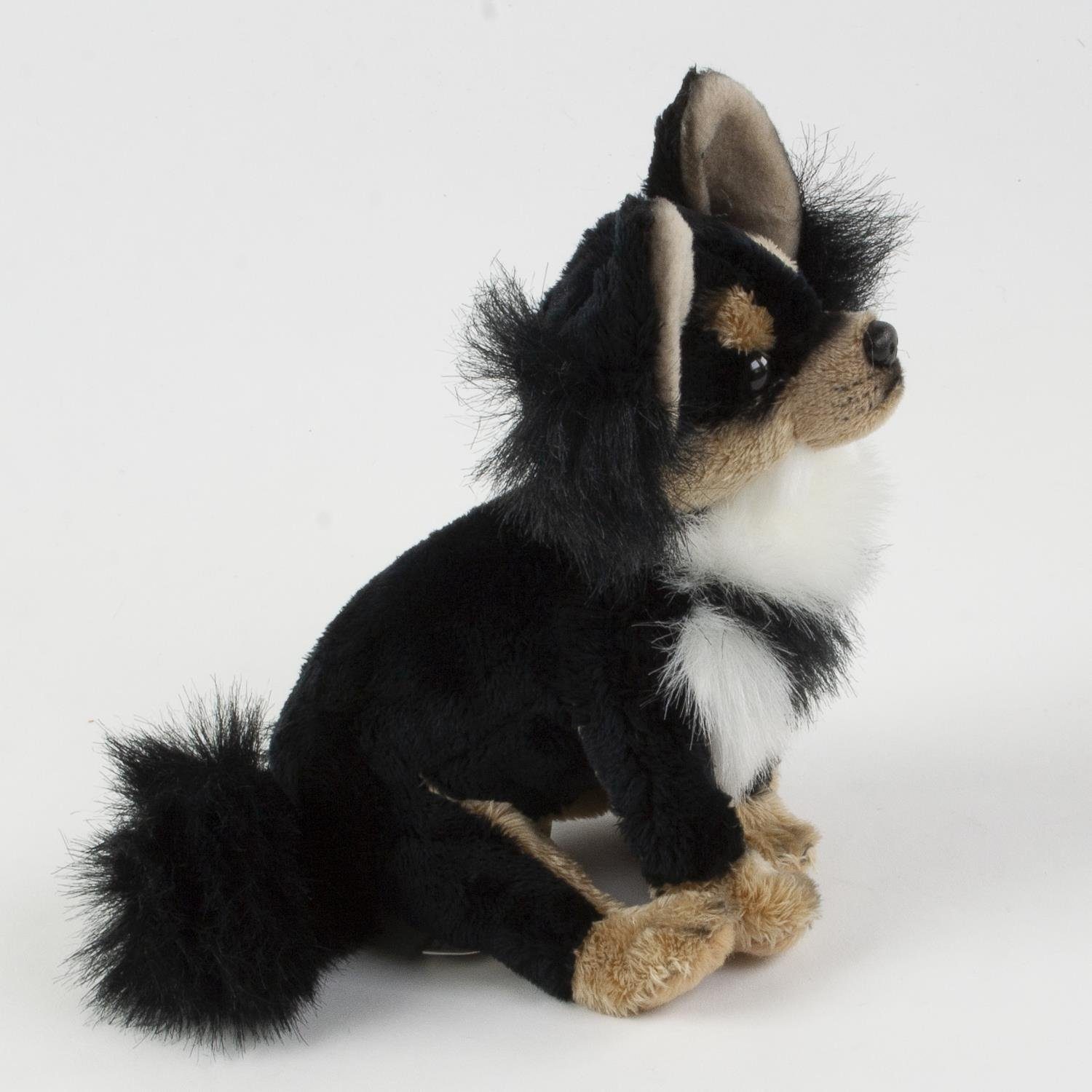 Teddys Rothenburg Kuscheltier Chihuahua 15 cm sitzend schwarz Hund