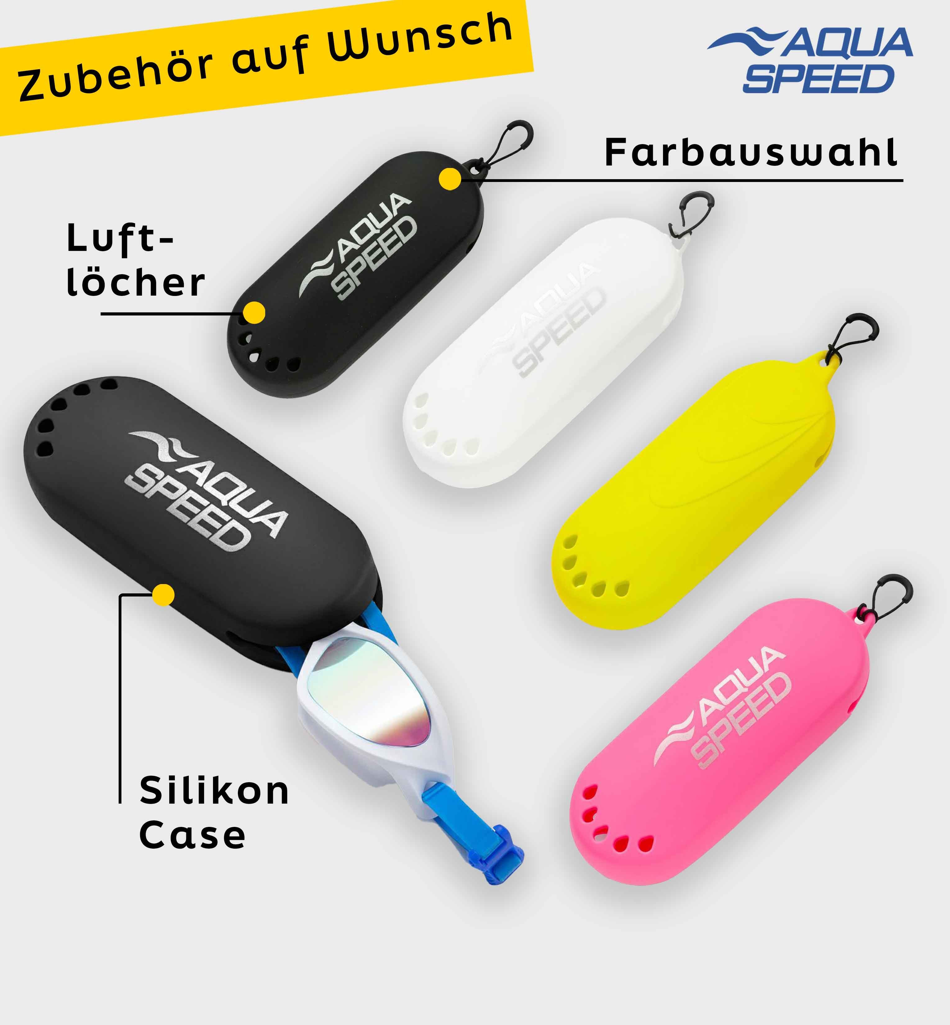 Aqua Speed Schwimmbrille mit Sehstärke für Kurzsichtige Dioptrien: -8.0 inkl. Box, (Lumina blau ungetönte Gläser -8,0), Bequemer Sitz auch bei längerer Nutzung