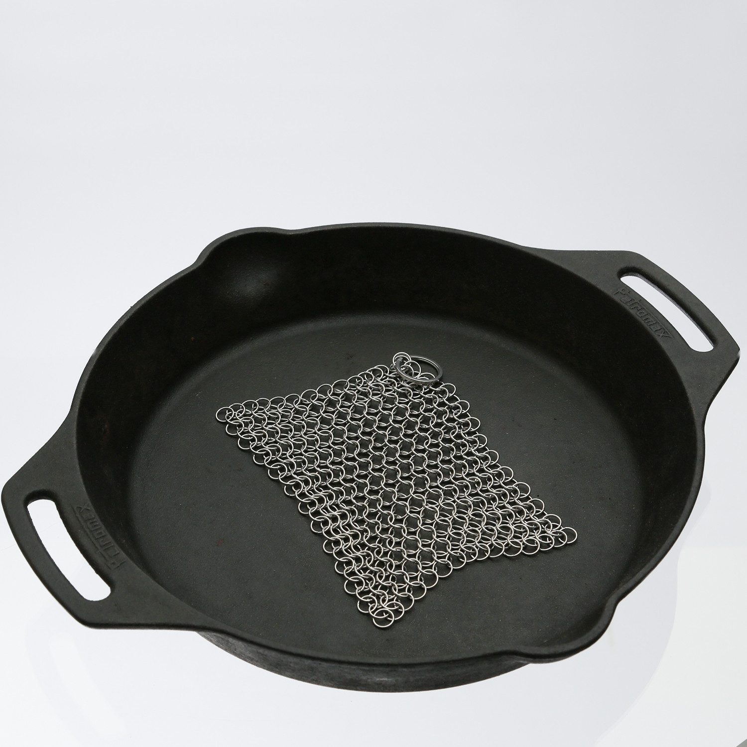 YOUCAMP Grillbürste Ringreiniger Gusseisen Feuertöpfe Netzreiniger Edelstahl 12,5x12,5cm