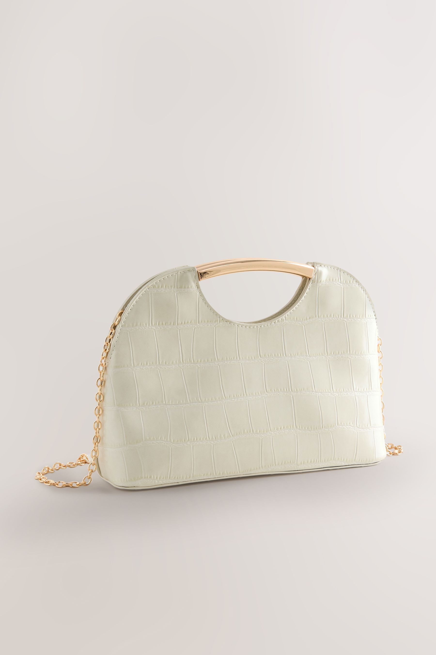 Next Clutch Tasche in Kroko-Optik mit Cut-out (1-tlg)