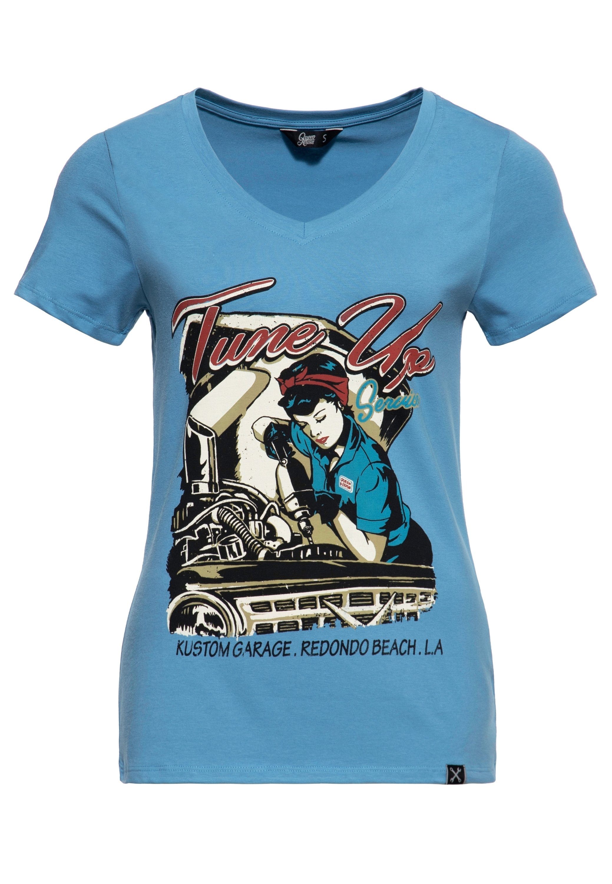 QueenKerosin Kurzarmshirt Tune Up mit trendigem günstig online kaufen