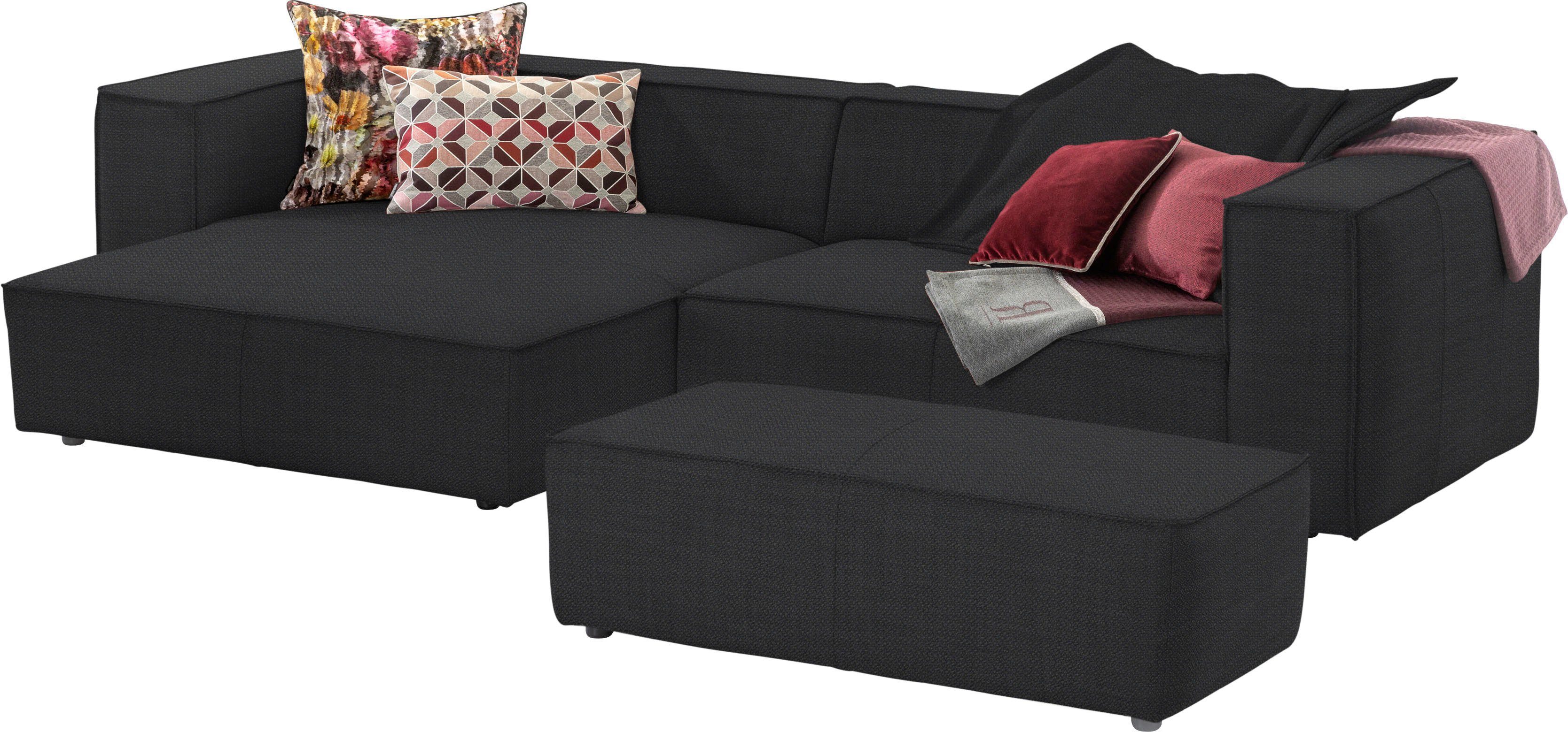 Federkern mit eleganter Ecksofa around-the-block, mit W.SCHILLIG Biese,