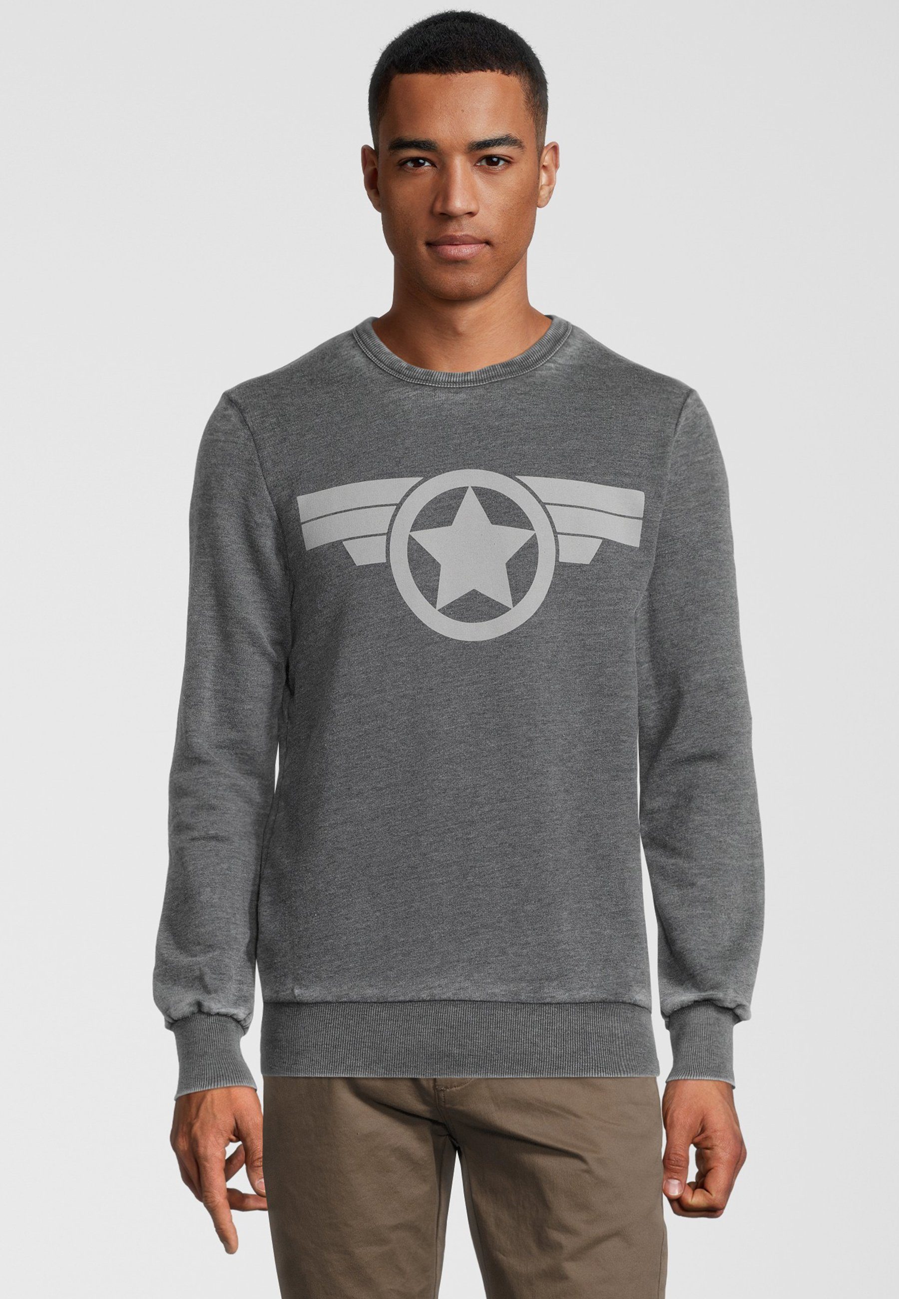 Recovered Sweatshirt Marvel Captain America Icon