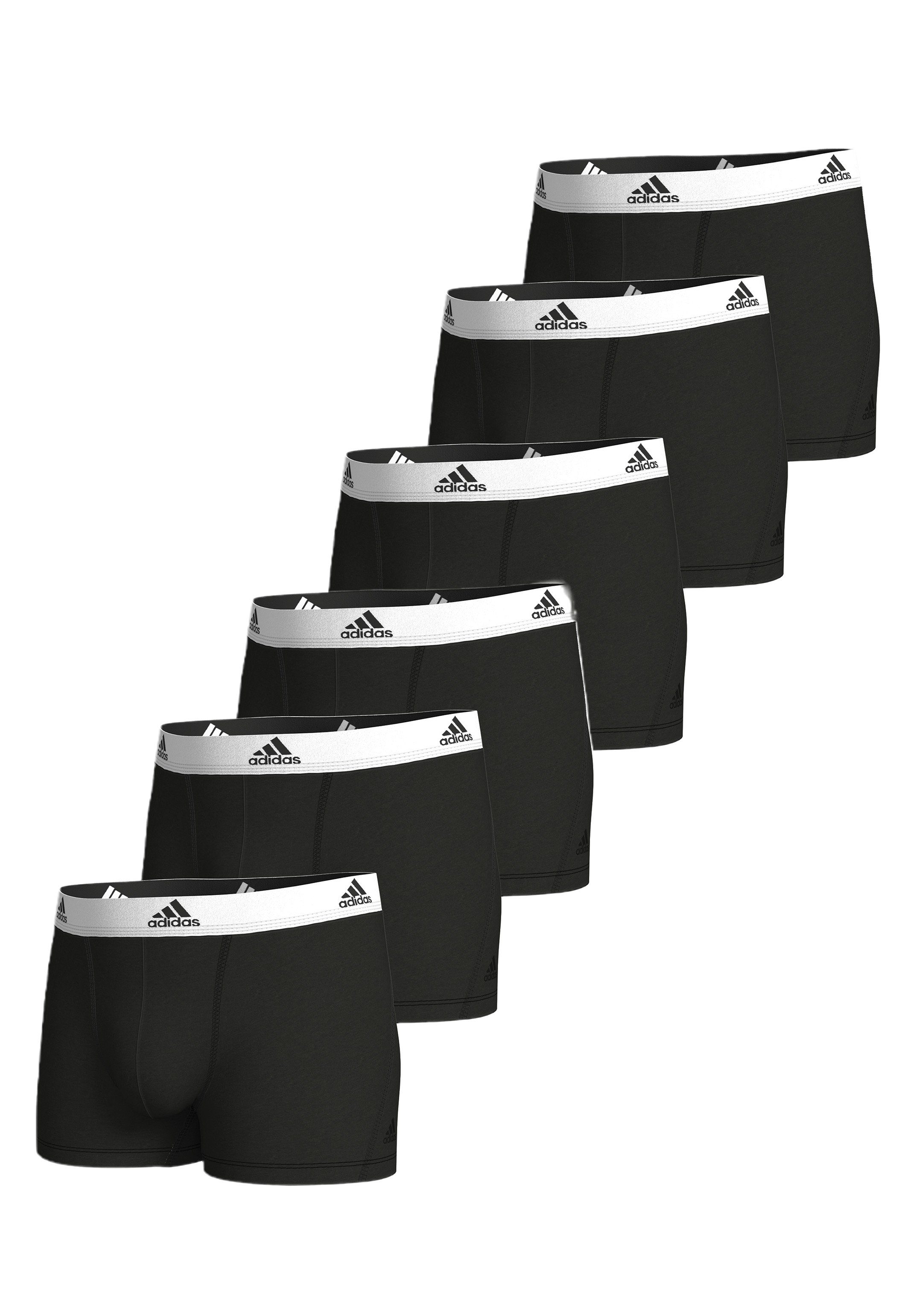 Retro - Ohne Cotton 6-St) 6er Pant adidas Retro - - (Spar-Set, Baumwolle Sportswear / Pack Boxer Short Eingriff Active Flex