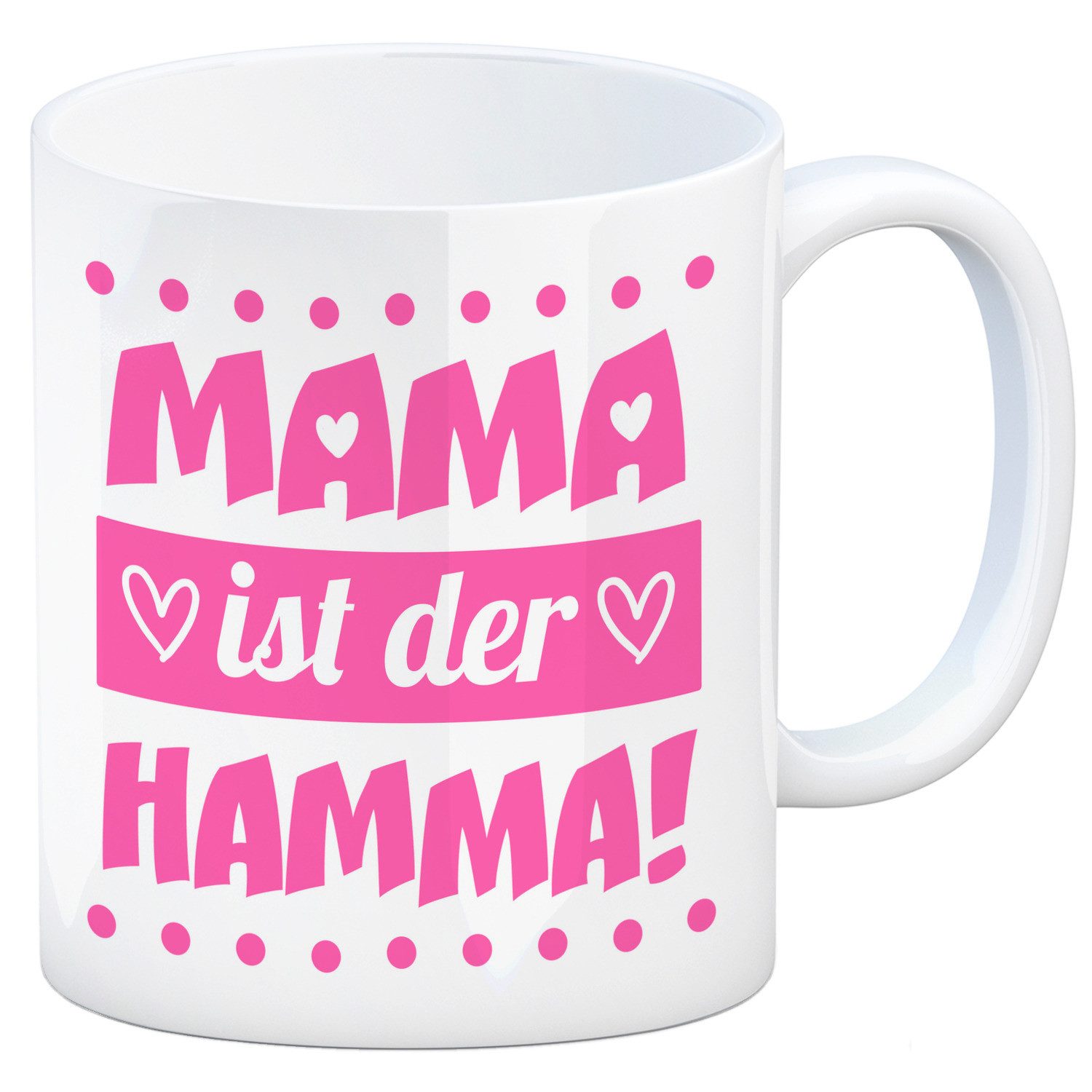 Tasse Mama ist der Hamma Kaffeebecher zum Muttertag in rosa