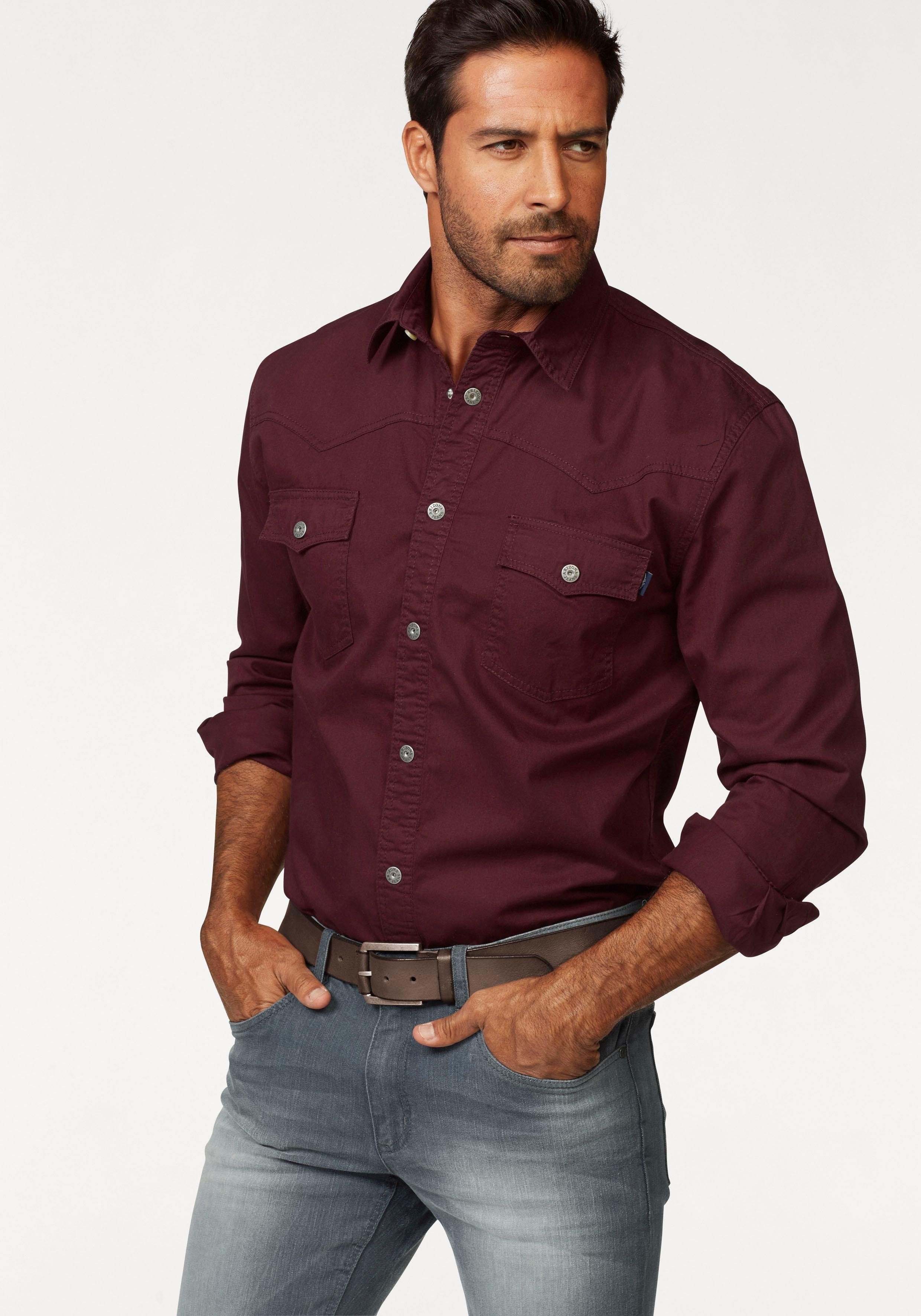 Arizona Langarmhemd im Western-Stil, Twillhemd von Arizona online kaufen |  OTTO