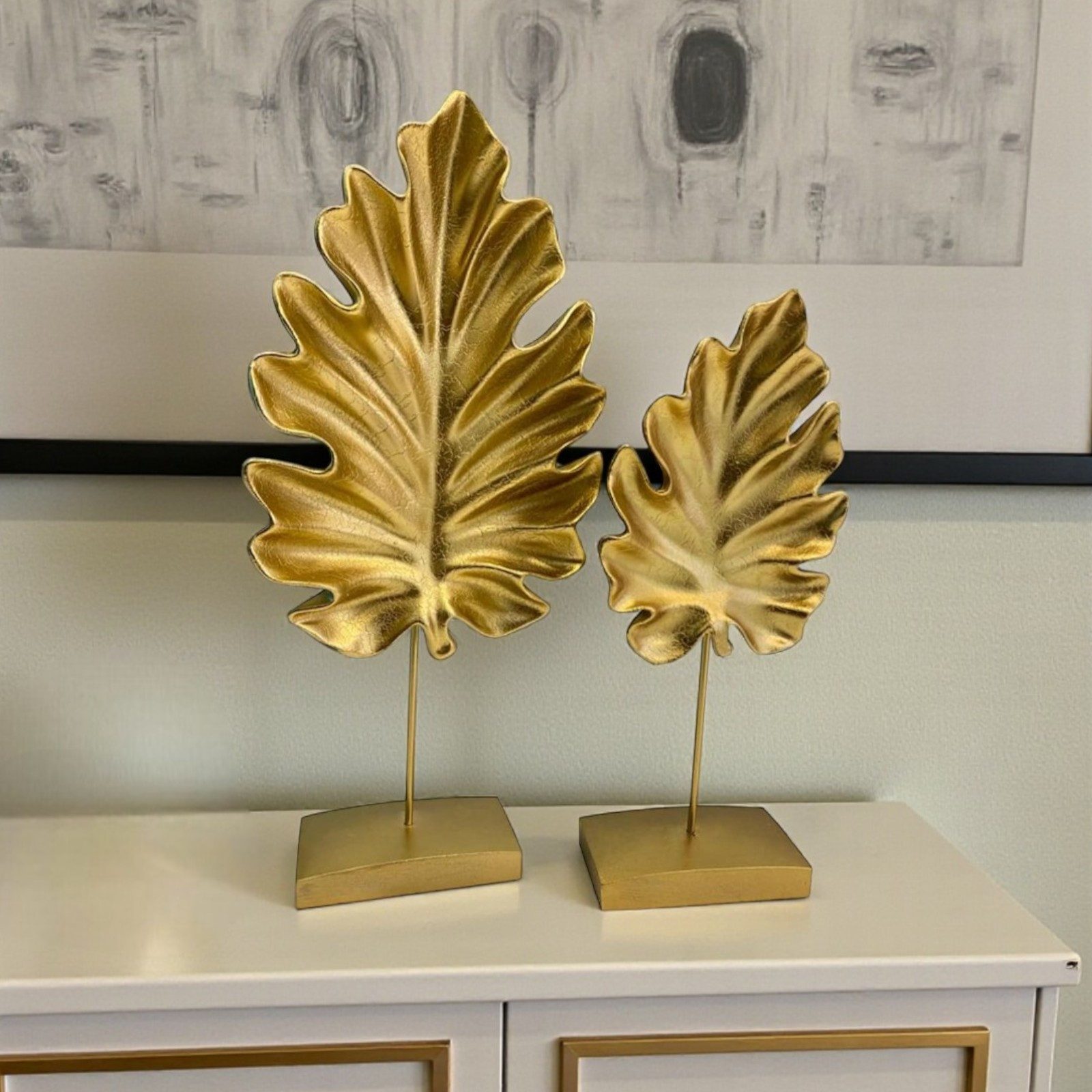 Bamyum Dekoobjekt Bamyum 2pcs Bergahornblätter Sculpture Modern Deko Figur