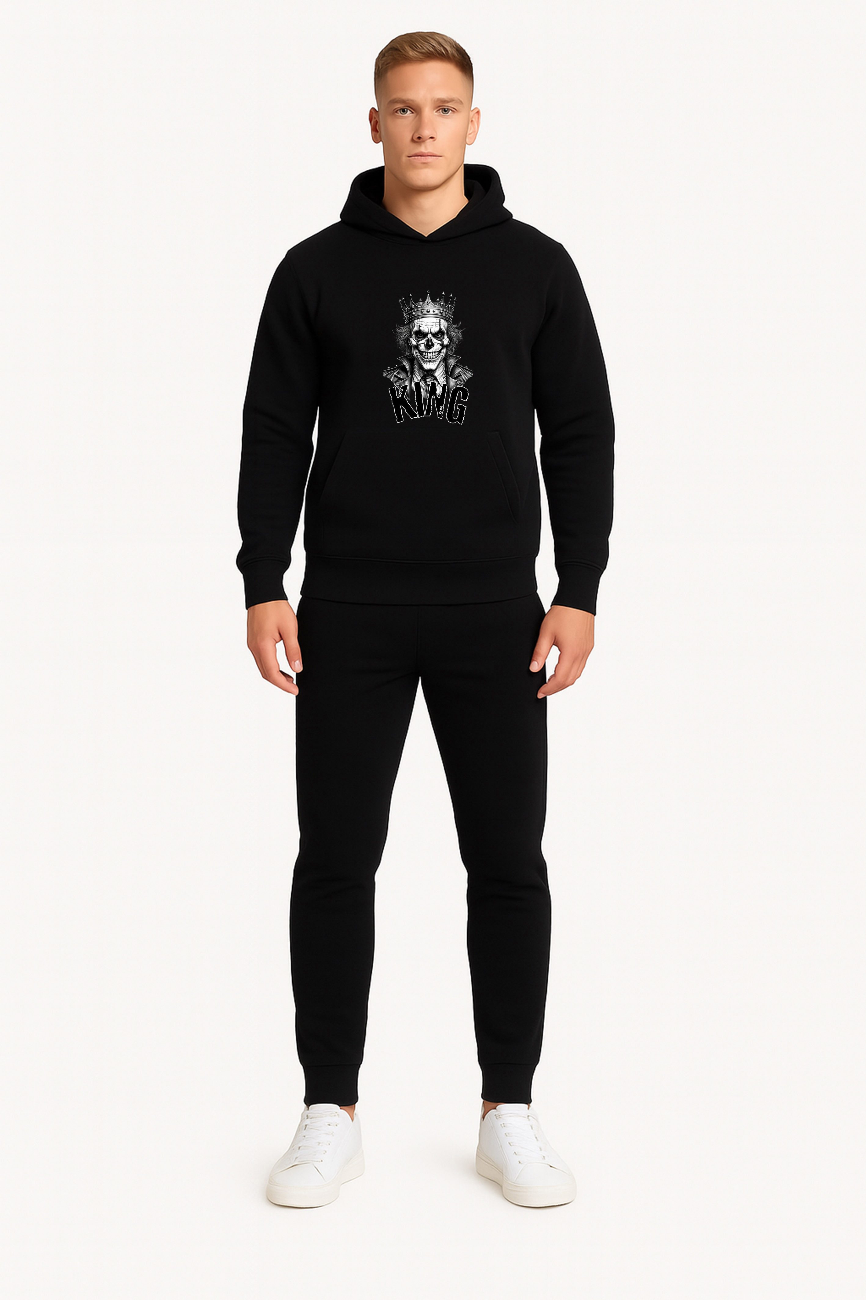 Banco Kapuzensweatshirt Herren Hoodie mit KING Totenkopf Print - Kapuzenpul günstig online kaufen