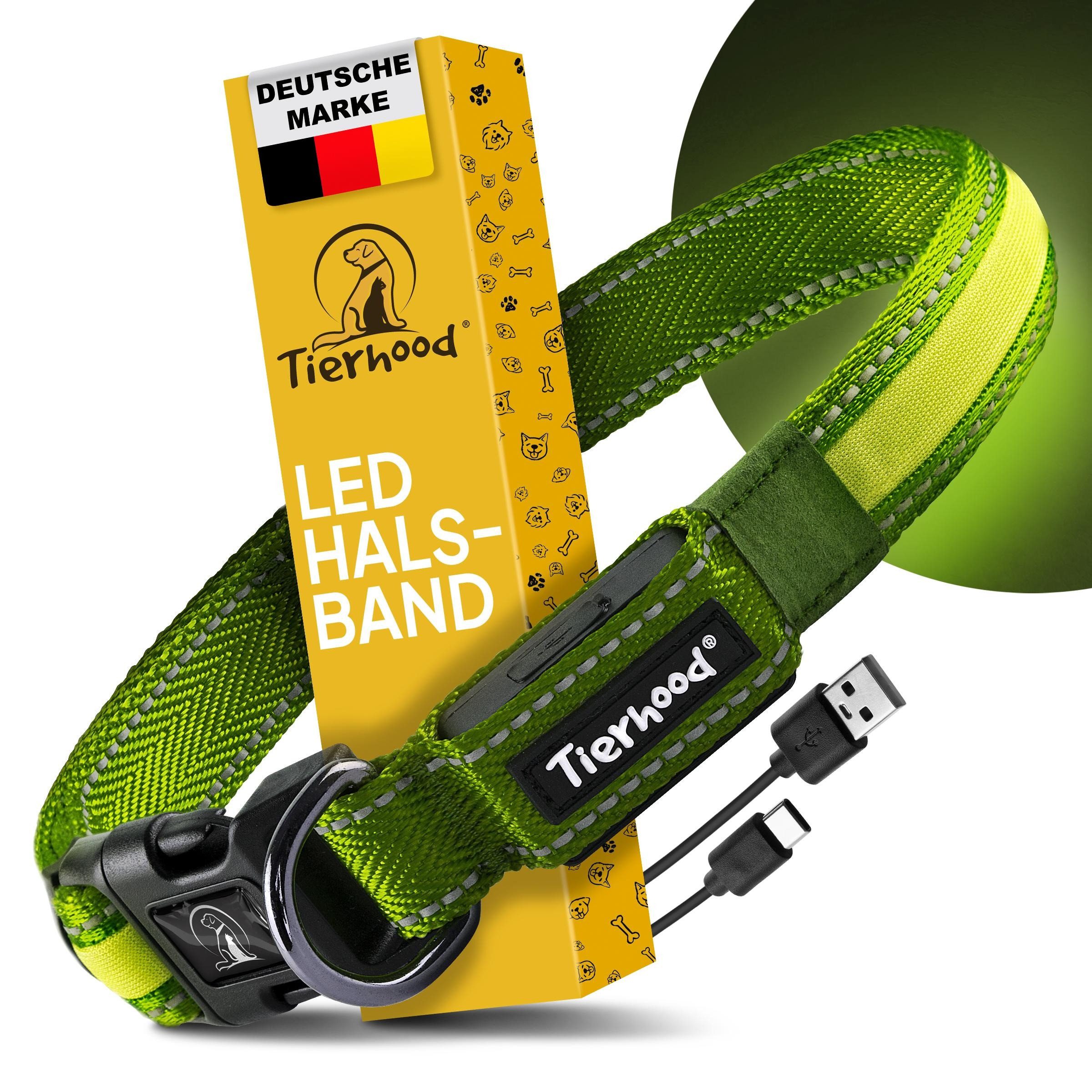 Tierhood Для собакhalsbandleuchte Для собак-Halsband für Для собак, LED-Leuchthalsband, LED-Leuchthalsband, Aufladbar