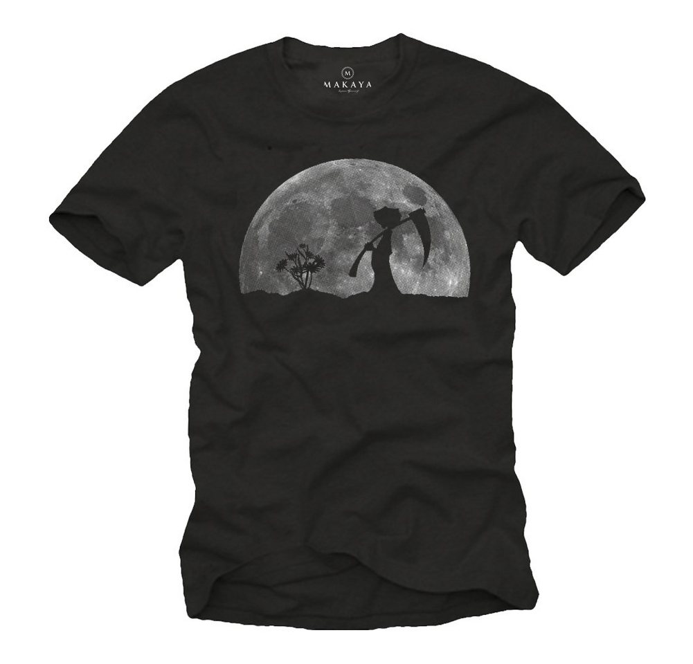 MAKAYA Print-Shirt Coole Witzige Herren T-Shirts mit Aufdruck Tod Garten Männer Geschenke