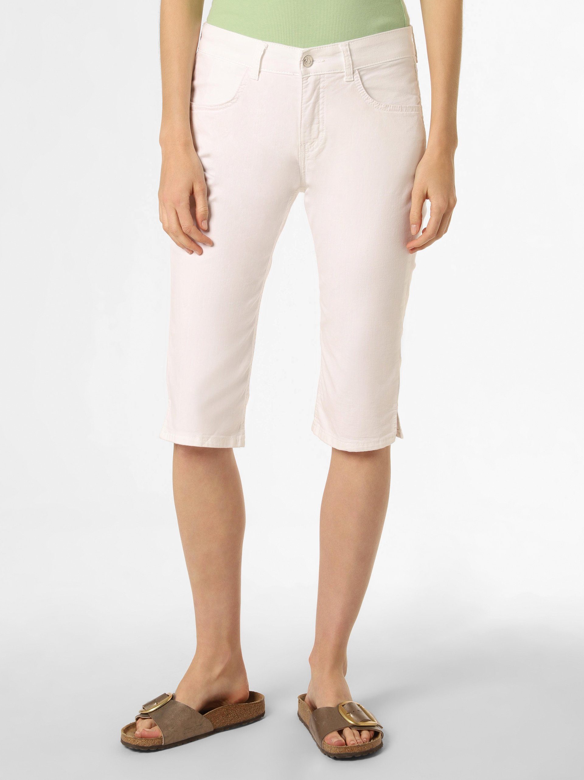 MAC Slim-fit-Jeans Capri weiß