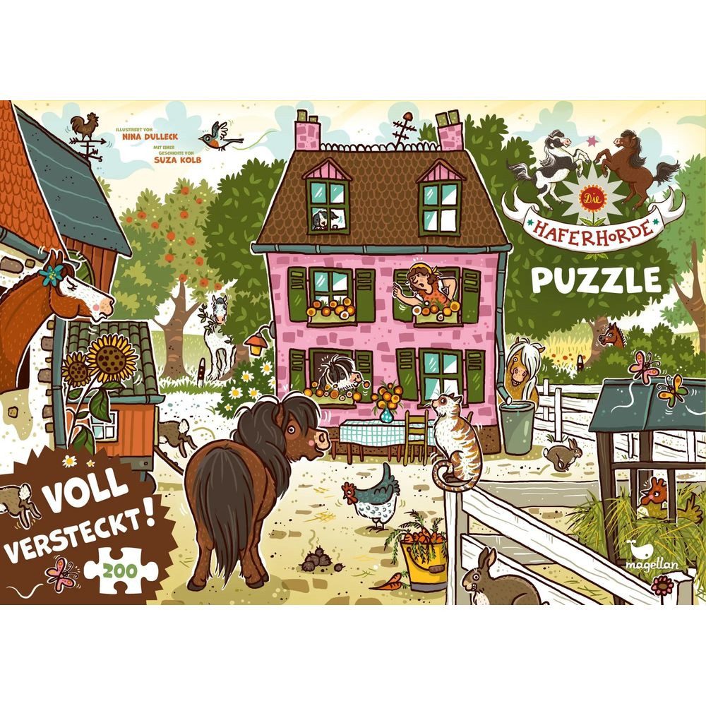 Magellan Puzzle Die Haferhorde - Voll versteckt! (Puzzle), 200 Puzzleteile
