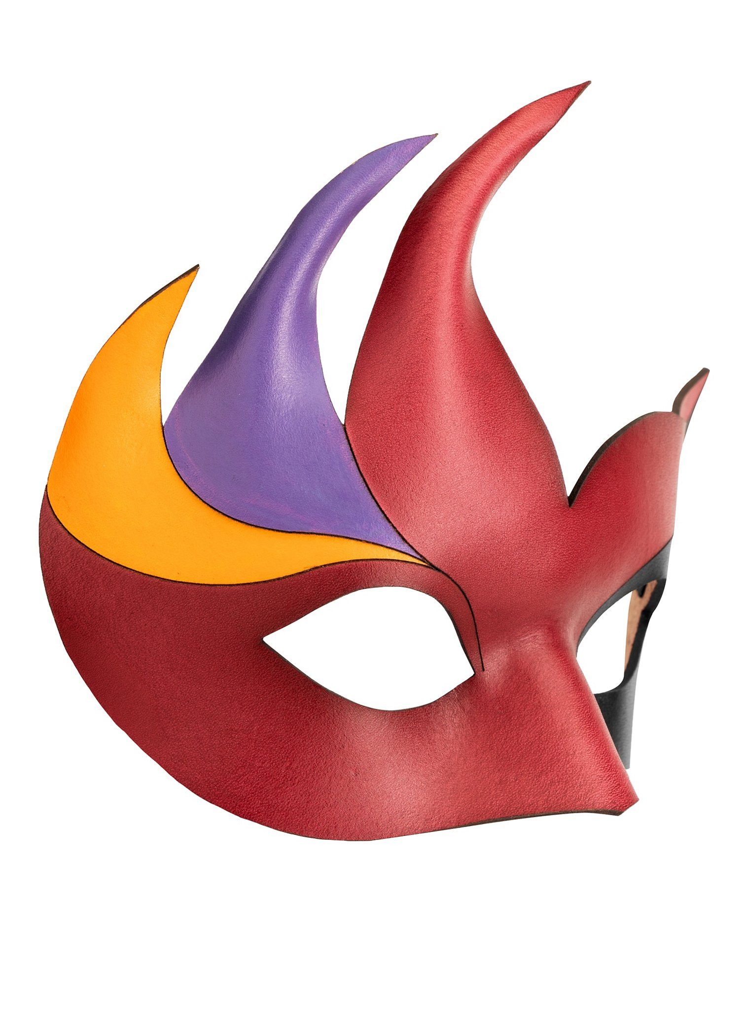 Andracor Verkleidungsmaske Colombina Cigno, Venzianische Maske aus Leder für den Maskenball.