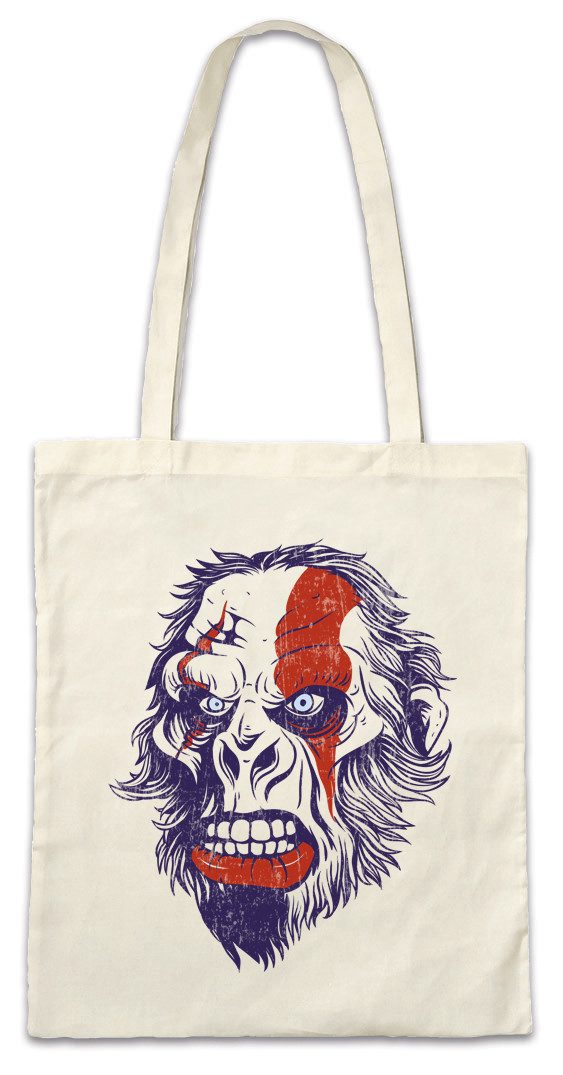 Beuteltasche Ape Warrior Face Stofftasche Planet Warpaint Der Of Apes Affen Tattoo