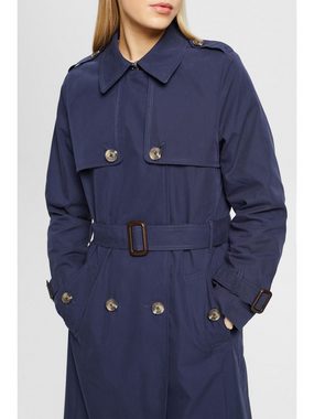 Esprit Langmantel Doppelreihiger Trenchcoat mit Gürtel