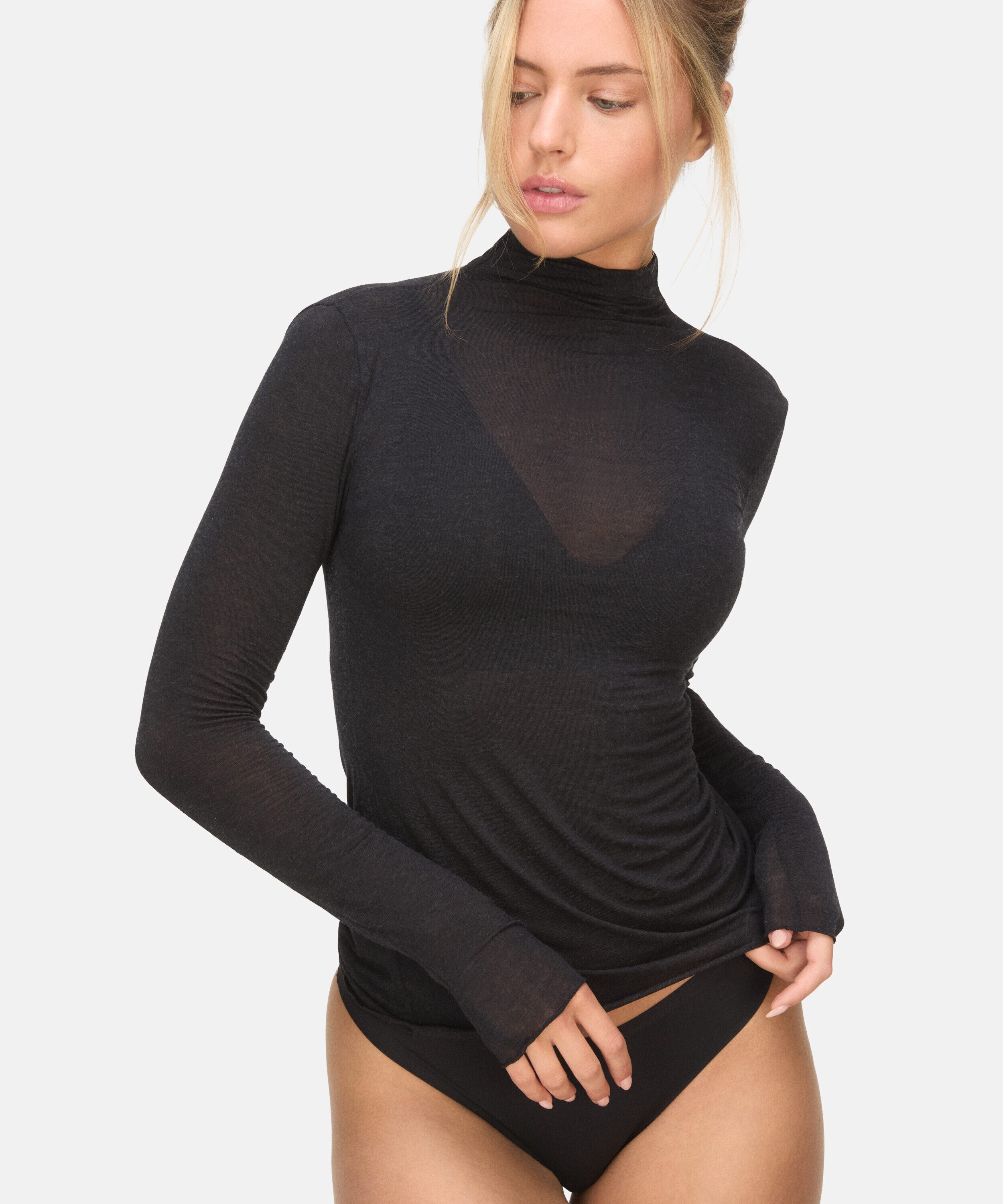 Hunkemöller Pyjama super soft Turtleneck shirt with Cashmere