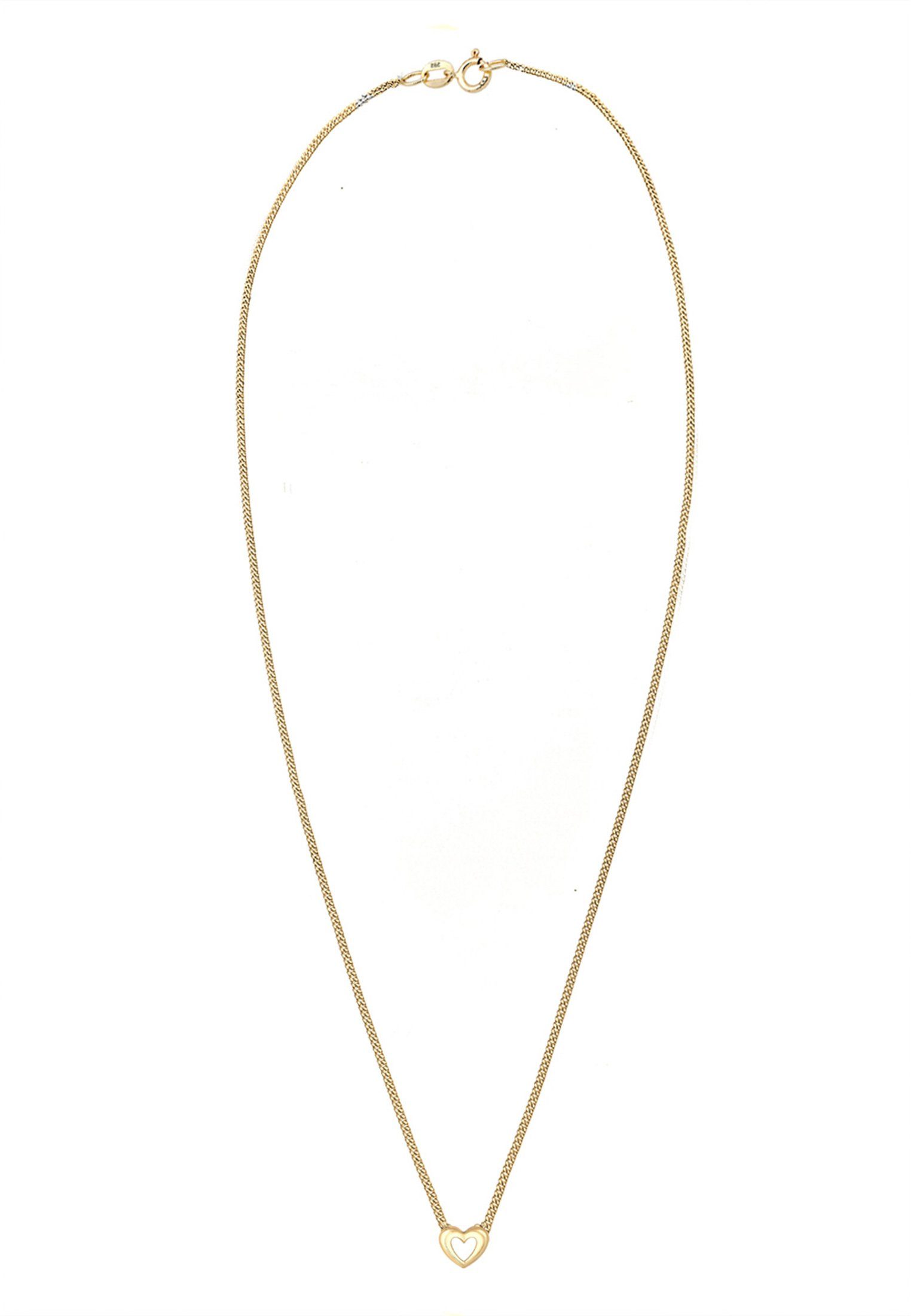 Elli Premium Kette mit Anhänger Anhänger Herz 585 Gelbgold