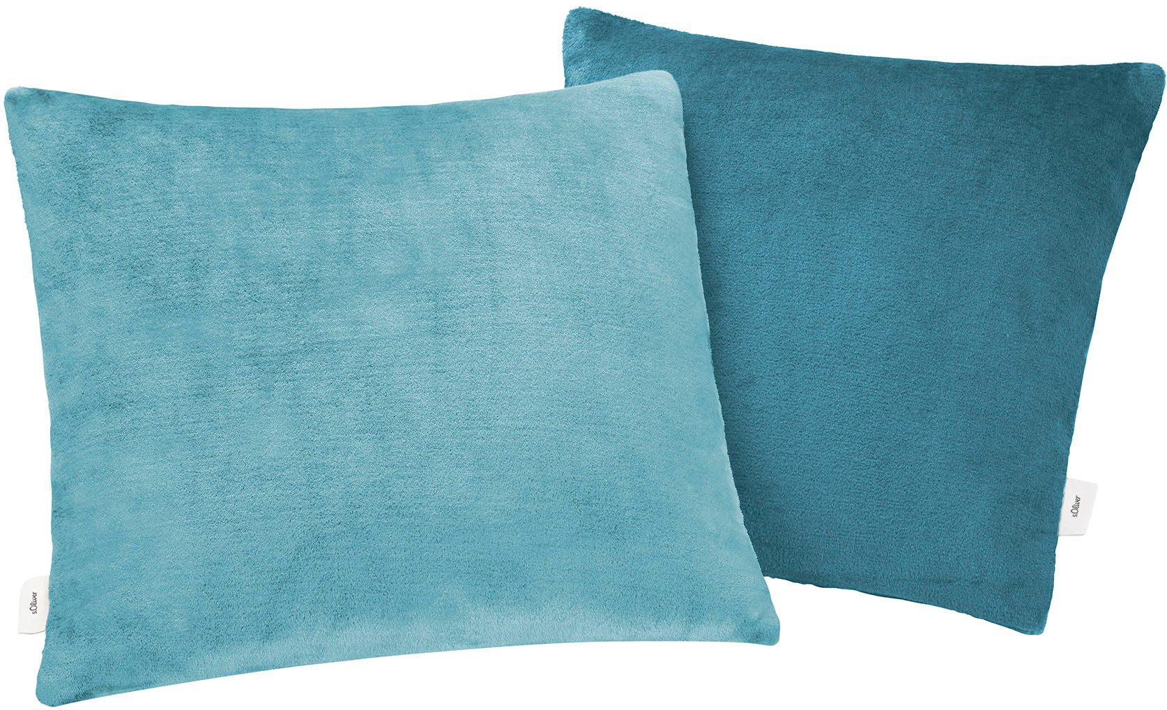 s.Oliver Dekokissen double soft Kissen s.Oliver, Kissenhüllen ohne Füllung, 2 Stück, mit samtig weicher Oberfläche