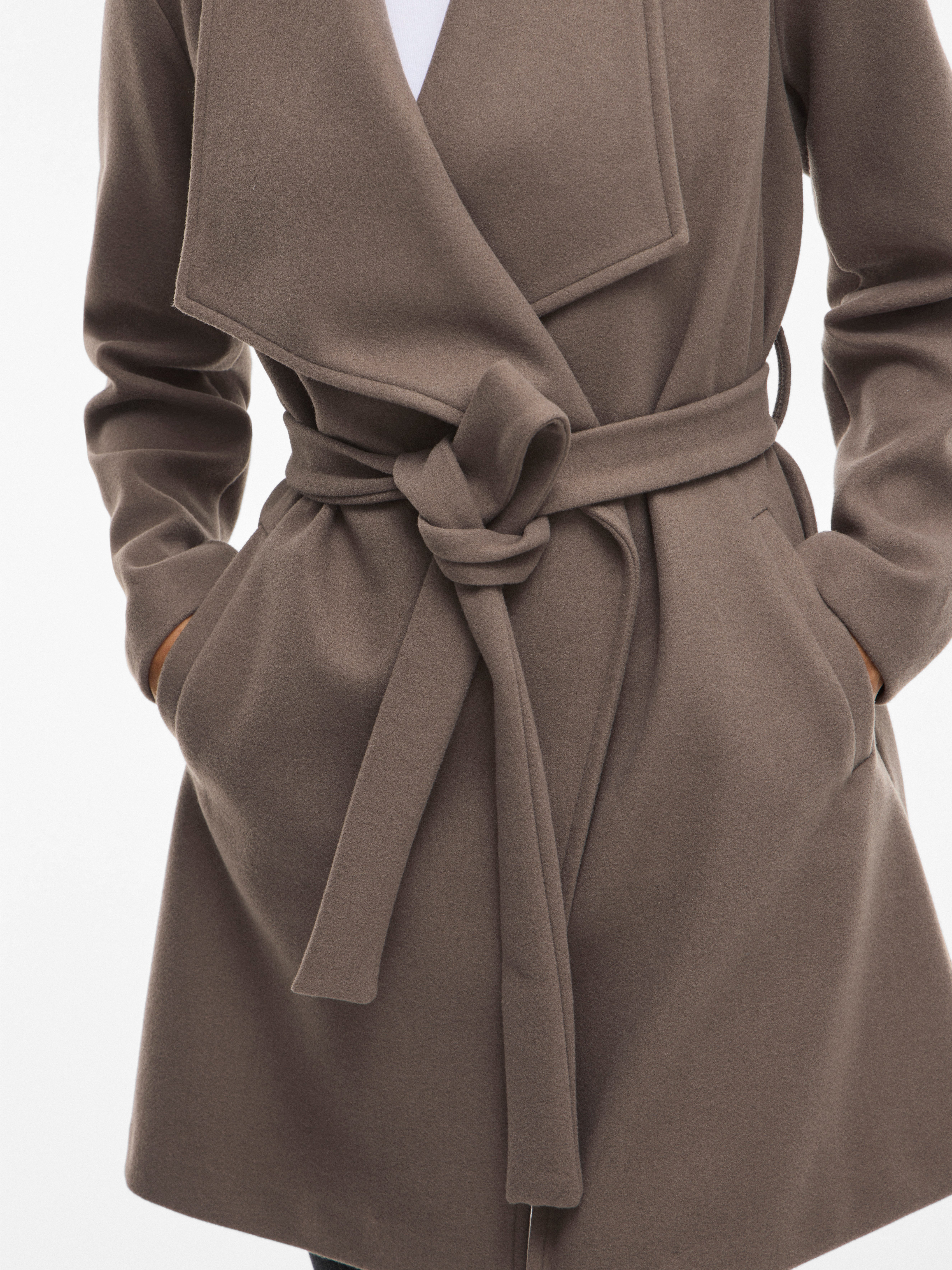 Vila Kurzmantel VICOOLEY COLLAR BELT COAT günstig online kaufen