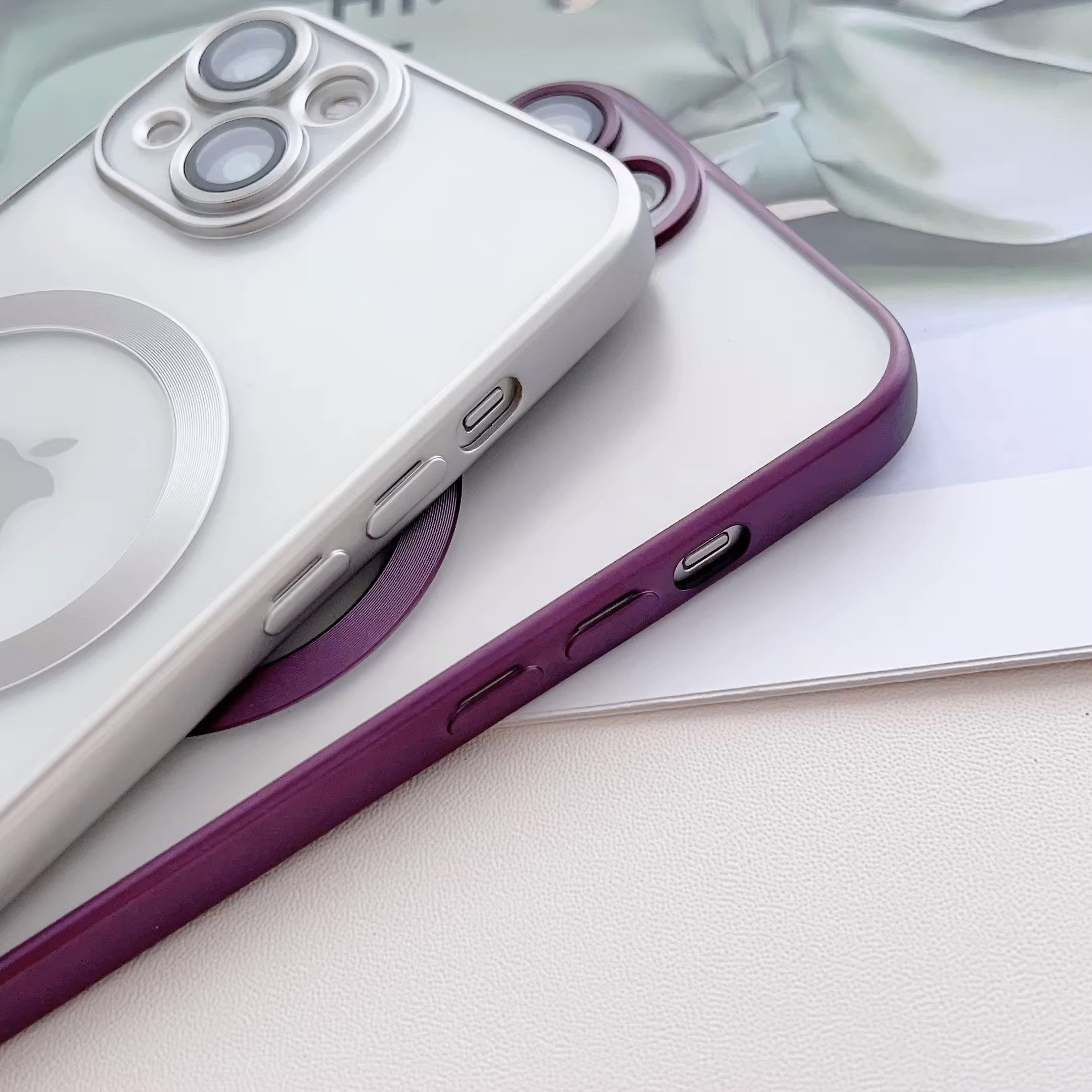 Wörleonline Handyhülle für Apple iPhone 14 mit integriertem Kameraschutz, TPU Schutzhülle, MagSafe kompatible Hülle – Bild 5 von 5