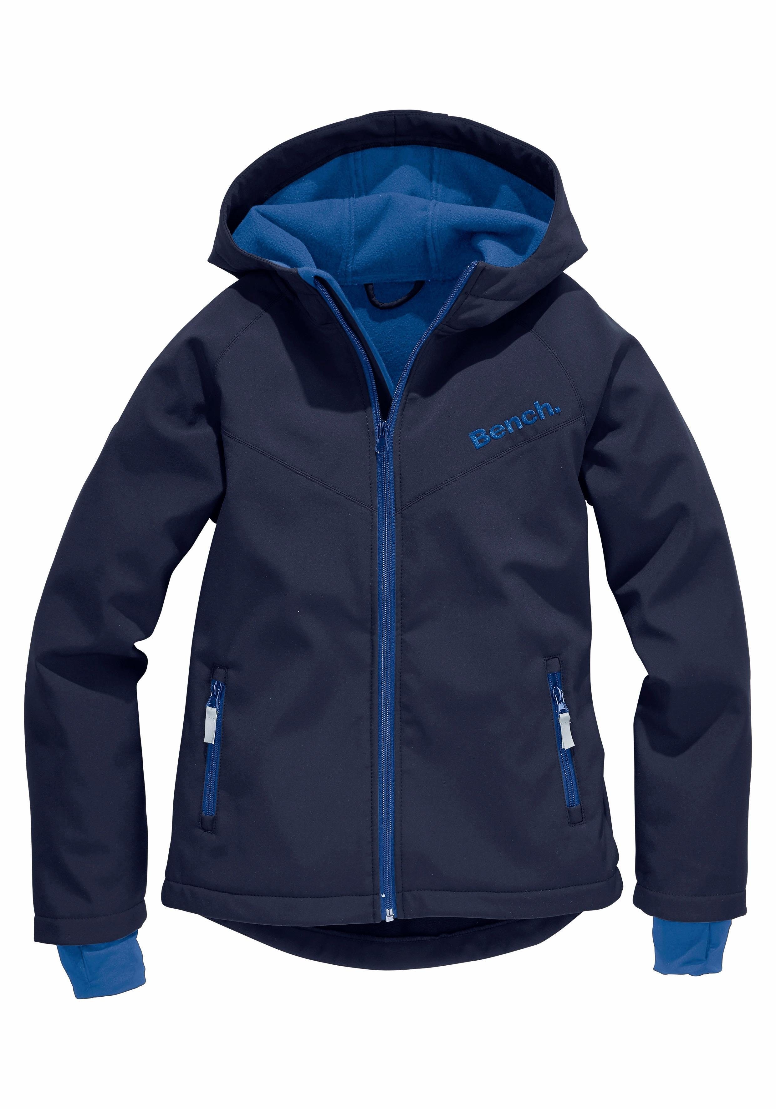Bench. Softshelljacke (Set, 2tlg) mit Beutel und Kontrastdetails in