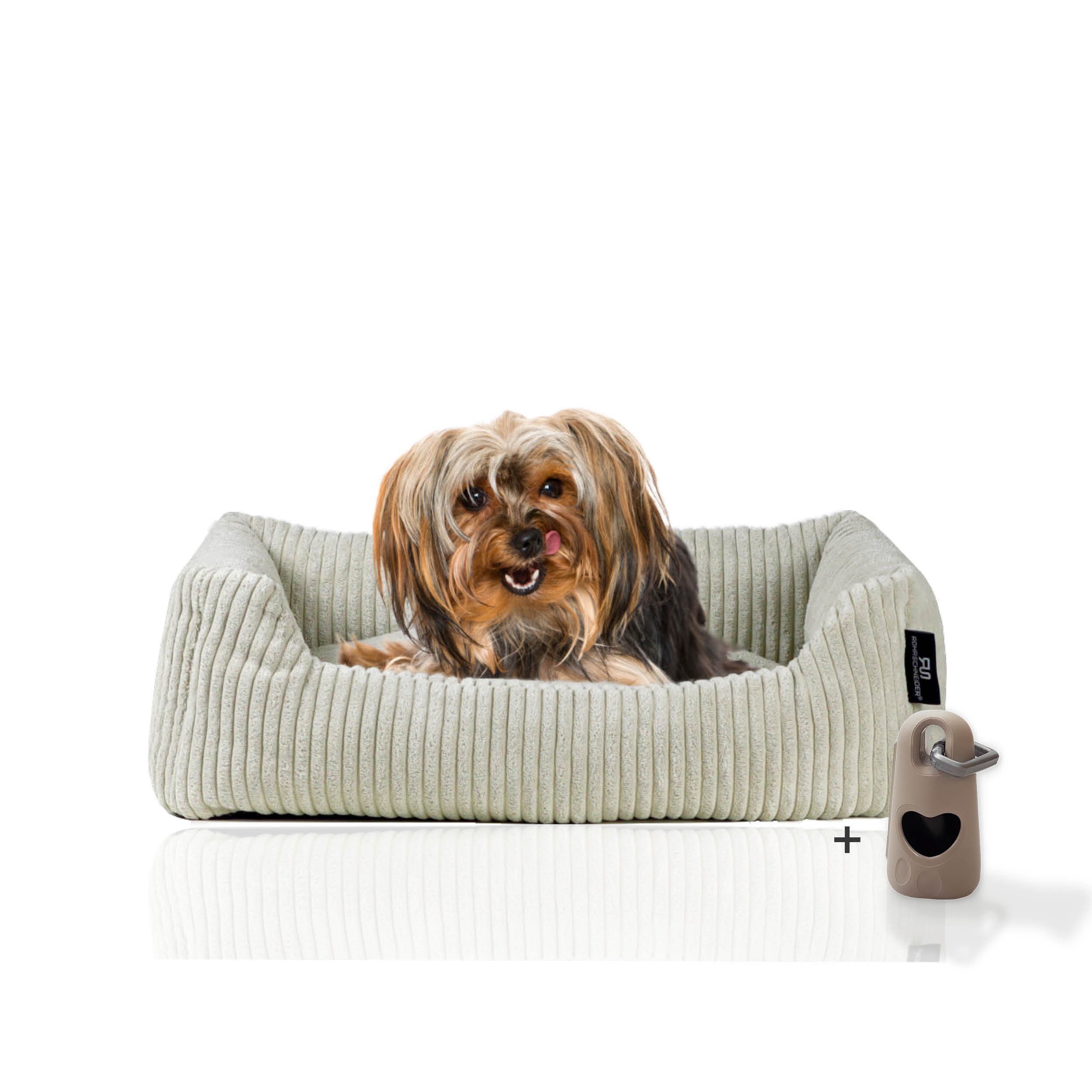 Rohrschneider Tierbett Hundebett Hundekorb Cordstoff, inkl. Gassibeutel günstig online kaufen