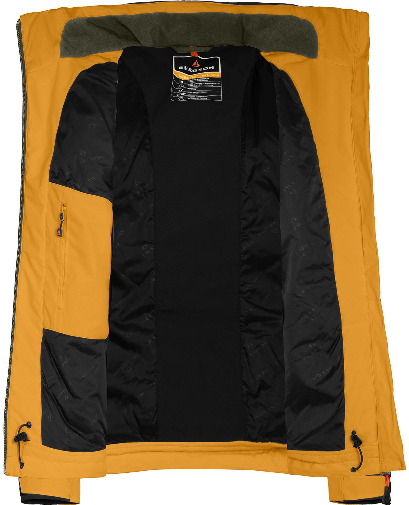 Bergson Winterjacke KURRIKA THERMO Damen Regenjacke, leicht wattiert, 20000 mm Wassersäule, Normalgrößen