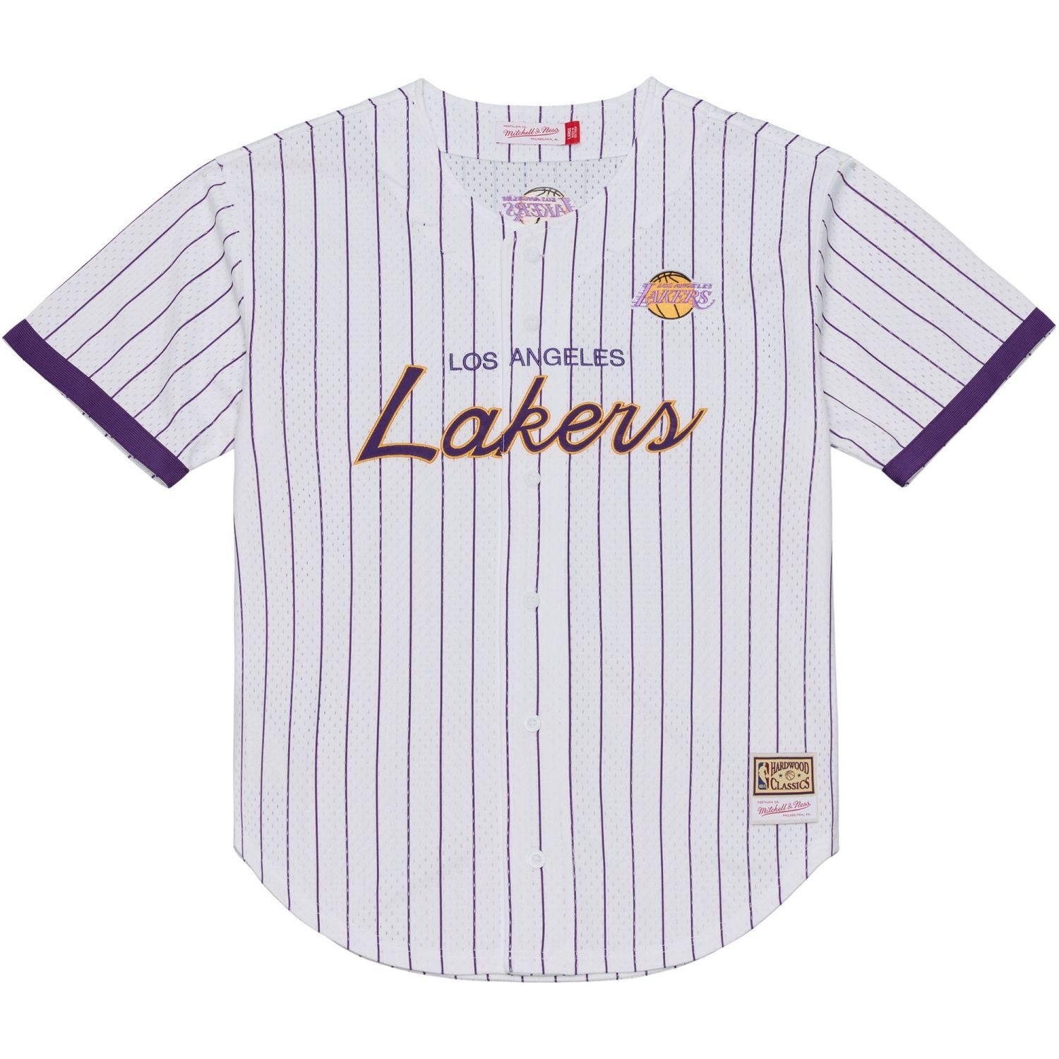 Mitchell & Ness Basketballtrikot Baseball Jersey STRIPED Los Angeles Lakers