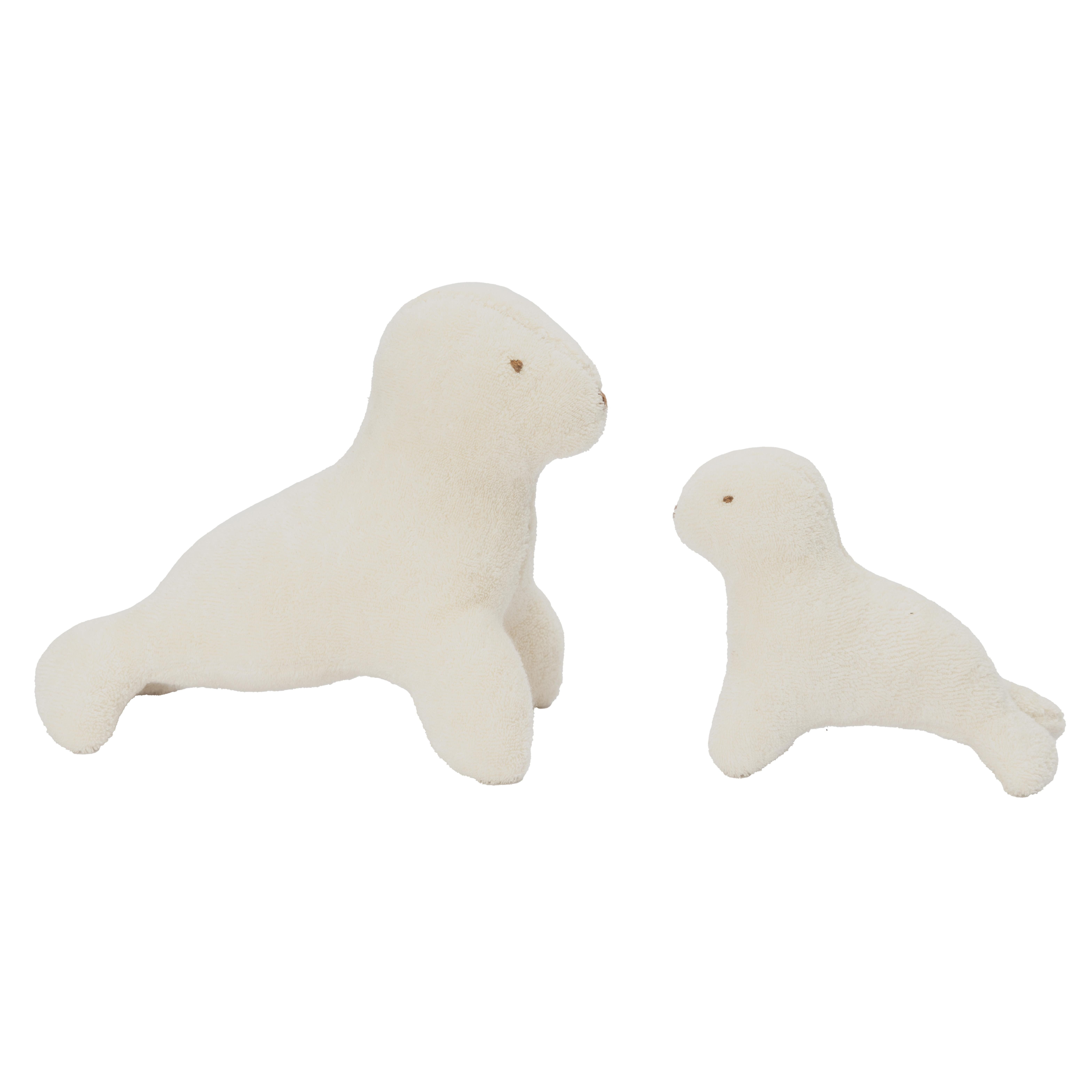 El Puente Kuscheltier Stofftiere "Robbe mit Baby" (2er-Set), Handmade (2), Handmade