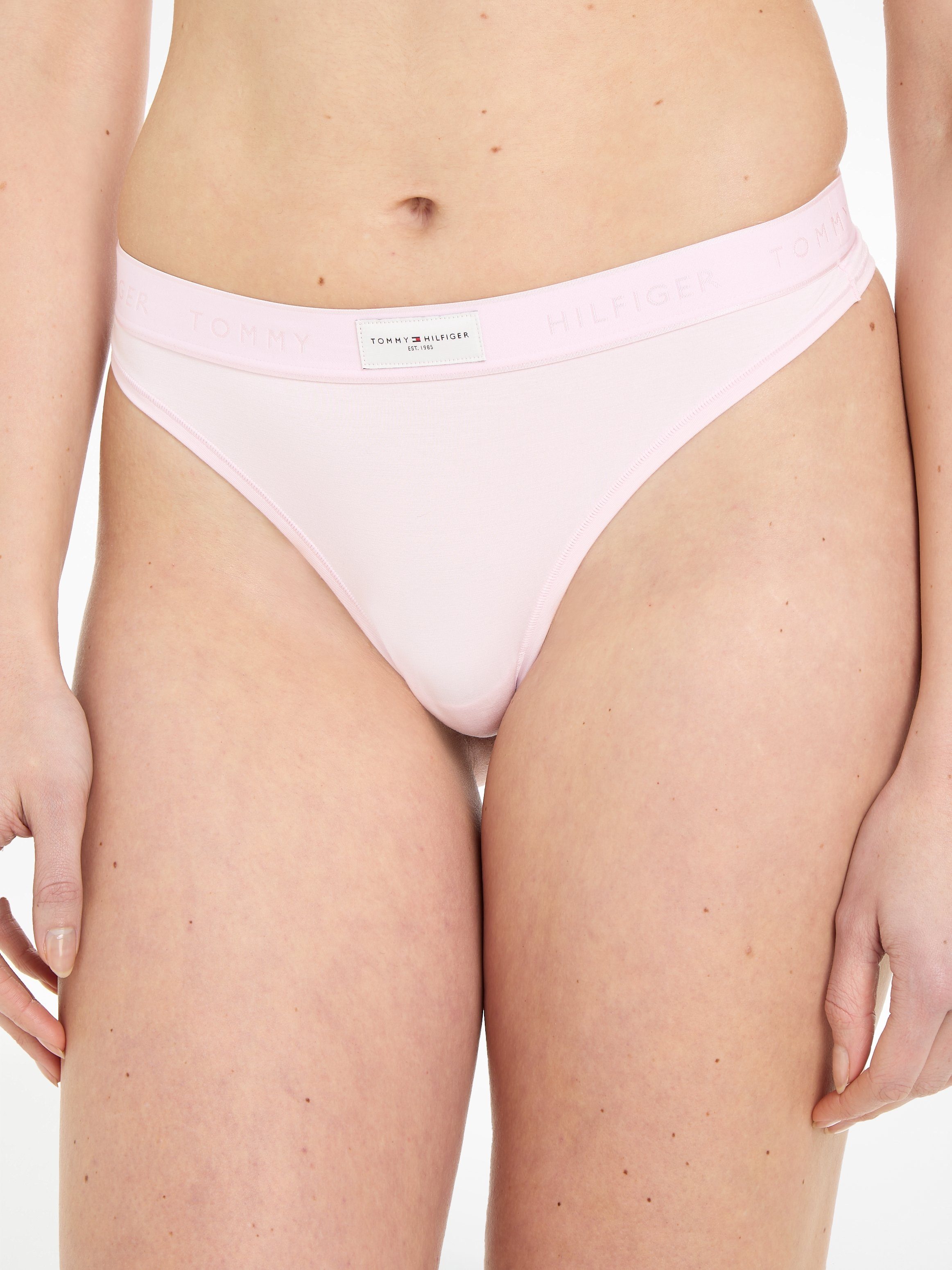 Tommy Hilfiger Underwear String THONG (EXT SIZES) mit Tommy Hilfiger Logobund Light_Pink