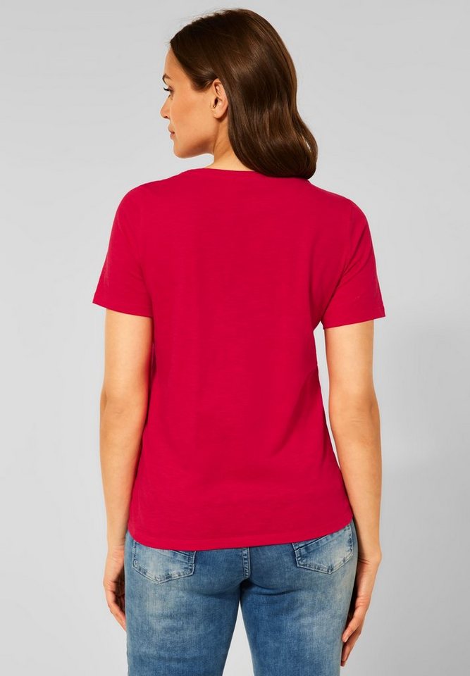 Cecil T-Shirt Cecil T-Shirt mit Fotoprint in Hot Red (1-tlg) Locker  geschnitten, Halbarmshirt von CECIL, T-Shirt in einem Unistyle mit  Schmetterlings-Frontprint
