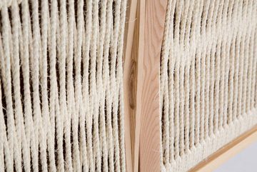 Woodman Highboard Lidia, mit Türenfronten aus geflochtenem nartürlichem Hanfseil, Breite 90 cm