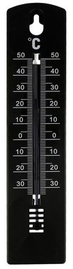 Lantelme Gartenthermometer 3 Stück Gartenthermometer weiß 20 cm, 3-tlg., 8512, von -34°C bis +50°C Innen- Außenthermometer