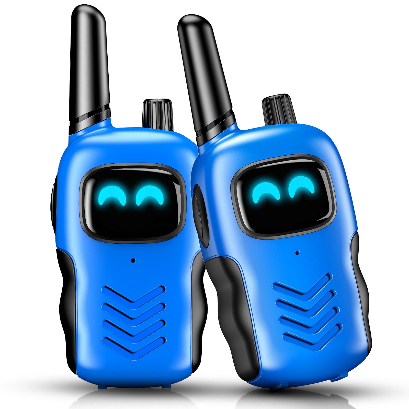 Wootoy Walkie Talkie Funkgeräte Kinder Roboter-Walkie-Talkies Spielzeug, (mit Reichweite von bis zu ca. 300 m unter geeigneten Bedingungen, 2-St., Push-to-Talk-Bedienung LED-Display Kindgerechtes Design ab 3 Jahren), kinderspielzeug in Geschenkbox Indoor-