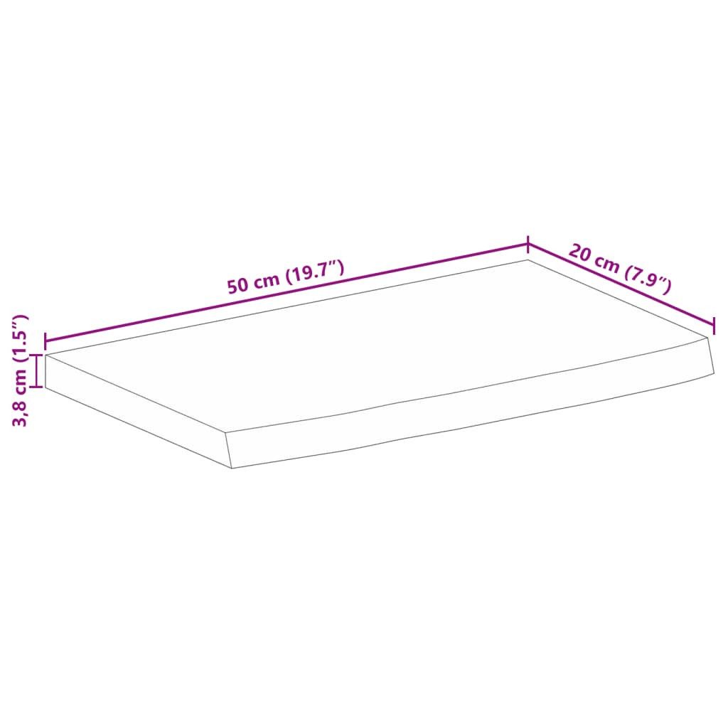 vidaXL Tischplatte Tischplatte mit Baumkante 50x20x3,8 cm Massivholz (1 St)