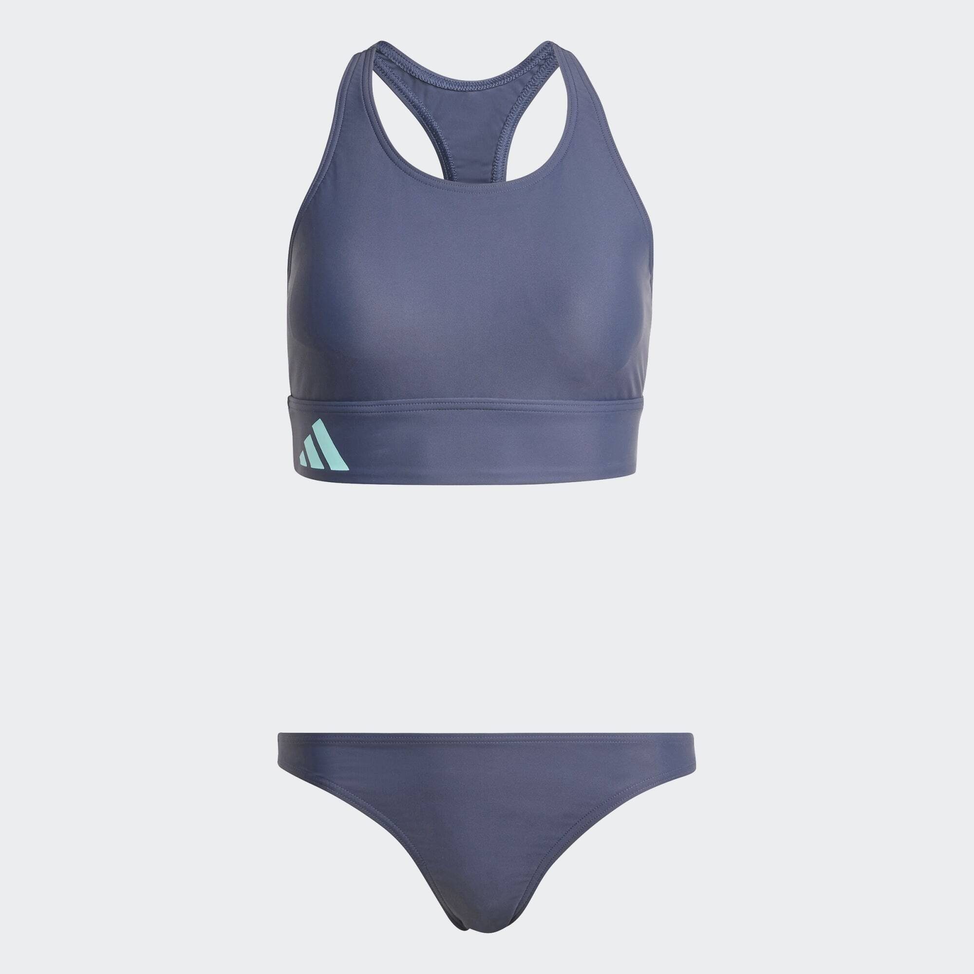 Flash Shadow Aqua Bustier-Bikini-Top Performance adidas BEACH BRANDED BIKINI Navy /