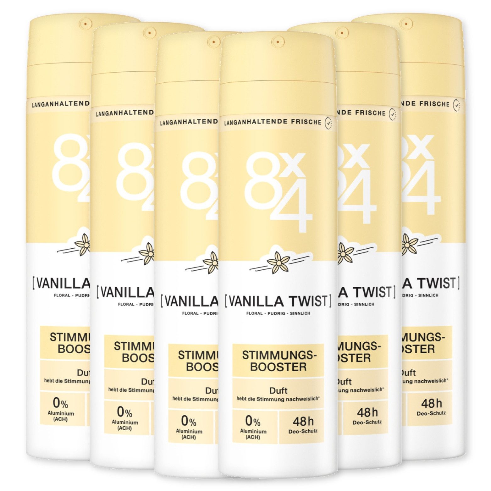 8x4 Deo-Spray 8x4 Deo Spray Vanilla Twist 6x150ml, 6-tlg.