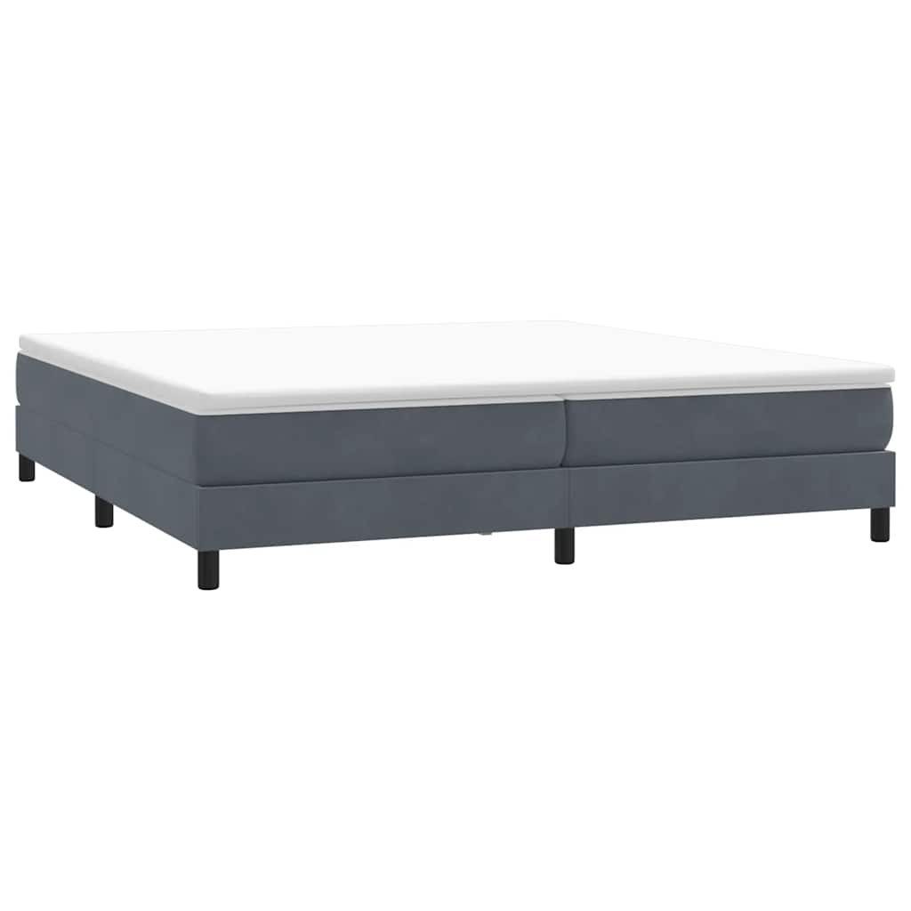 vidaXL Bett Boxspringbett ohne Matratze Dunkelgrau 200x220 cm Samt günstig online kaufen