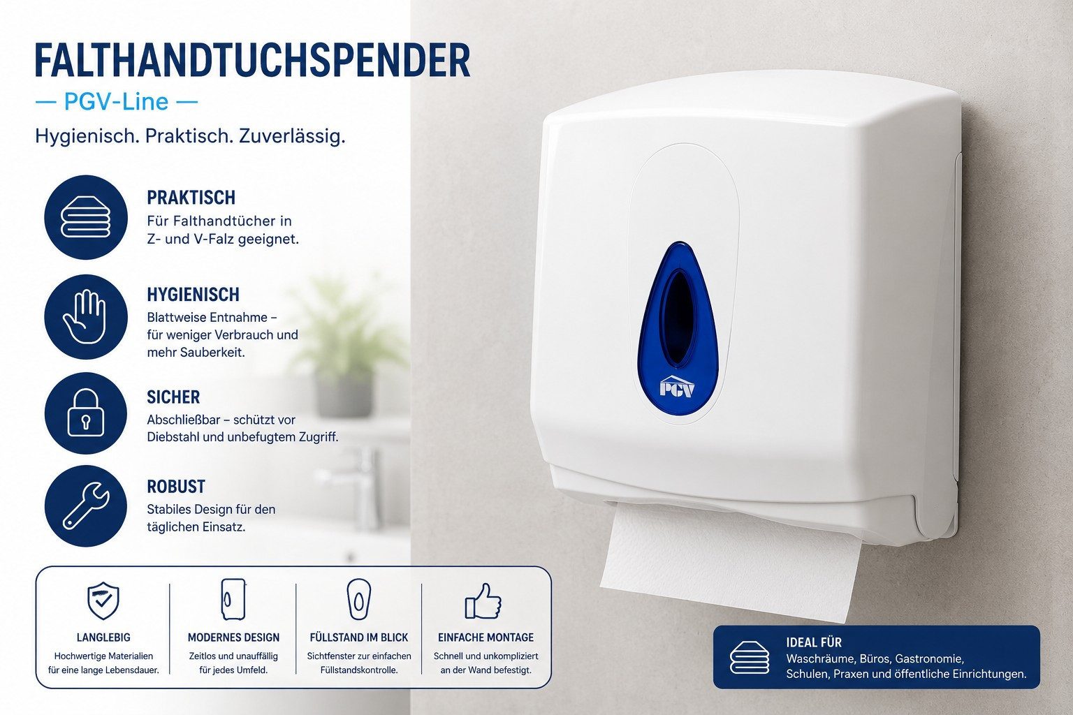 Poller GmbH Vogtland Papierhandtuch Falthandtuchspender "PGV-Line"