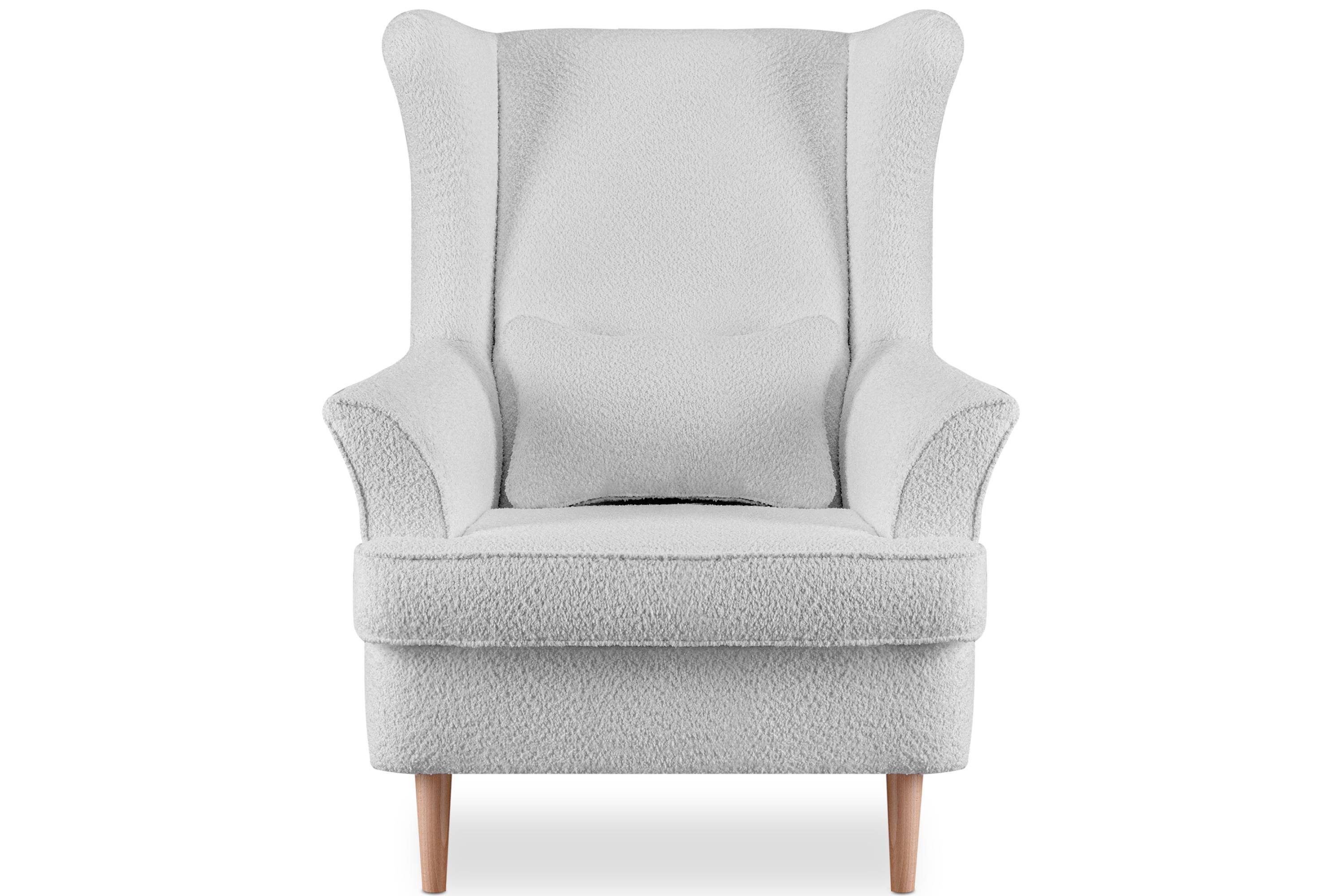 KONSIMO® Ohrensessel STRALIS Sessel, skandinavischer Stil, hergestellt in der EU, zeitloses Design