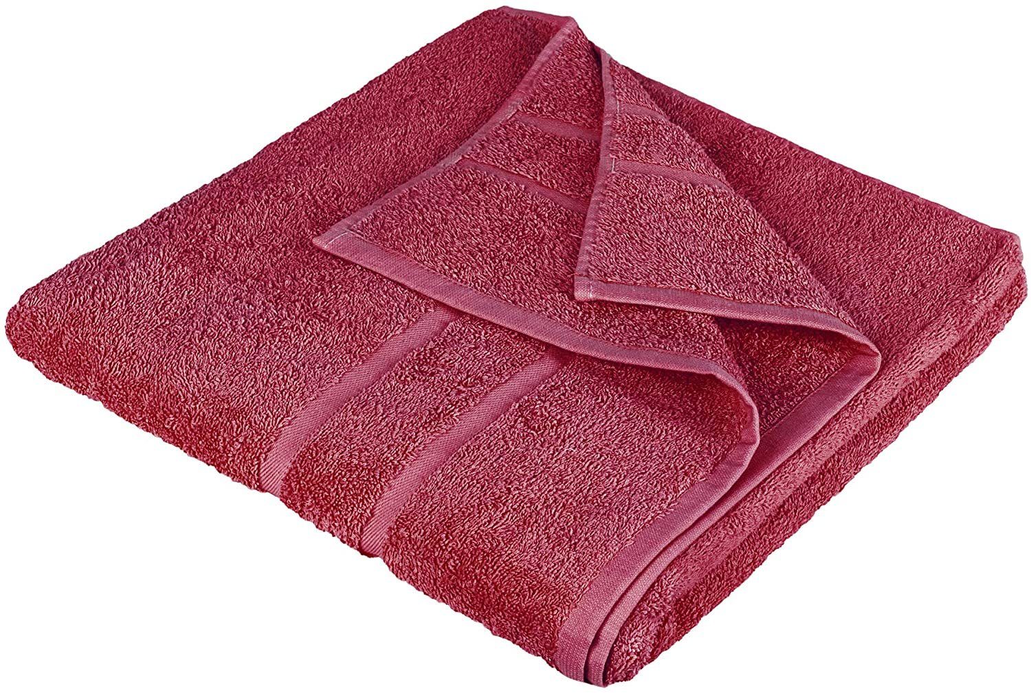 StickandShine Handtuch 50x100 Baumwolle 500GSM 100% 2er Handtuch in Frottee 100% Stück), Baumwolle (2 500g/m² Set cm aus Bordeaux Premium Frottee