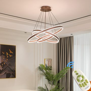 Eurohandisplay LED Pendelleuchte LED Pendelleuchte 2137 40*60*80 cm mit Fernbedienung einstellbar, LED fest integriert, Warm- bis Kaltweiß, Lichtfarbe und Helligkeit mit Fernbedienung steuerbar